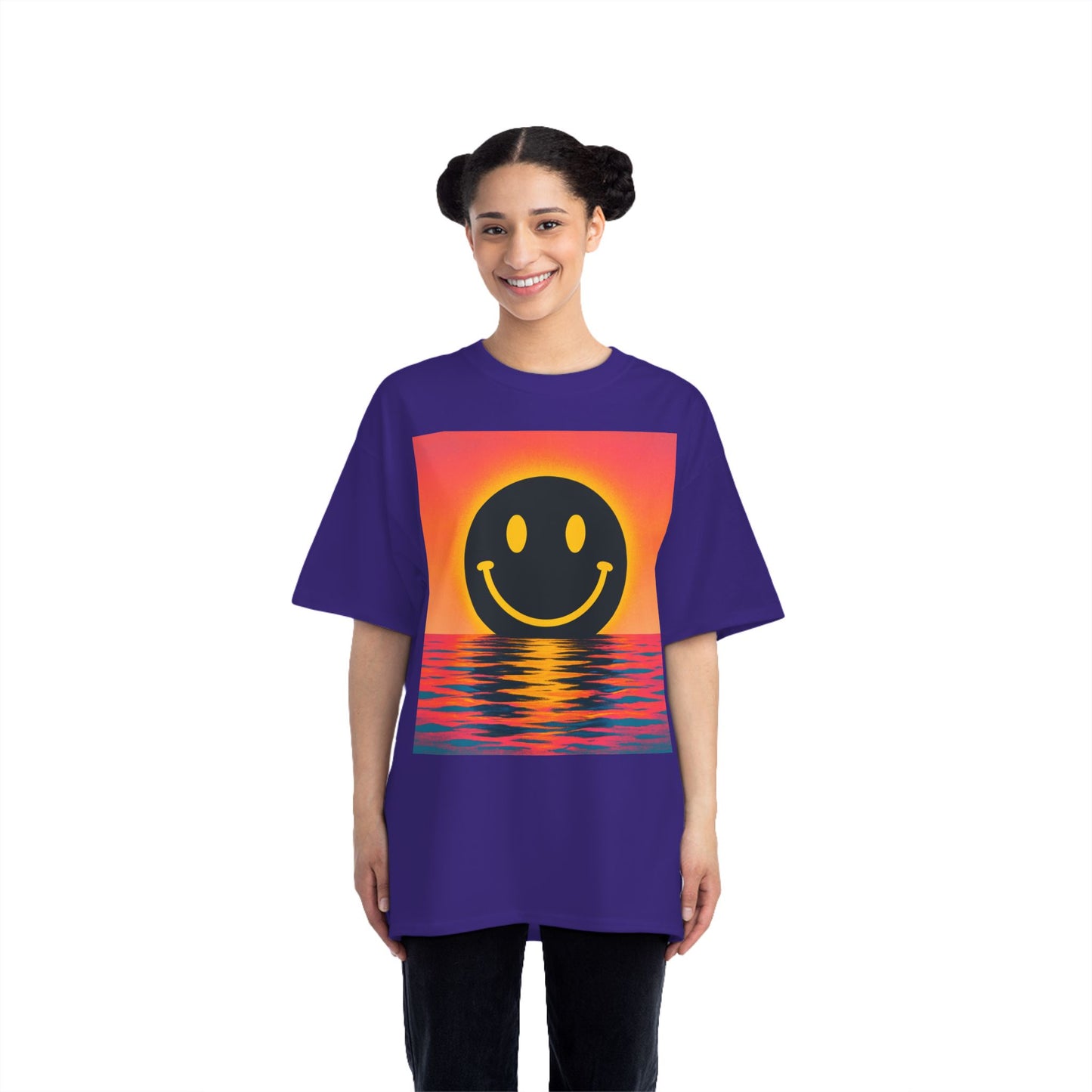 NEVERMIND SUNSET Smiley Face Beefy-T® Short-Sleeve T-Shirt