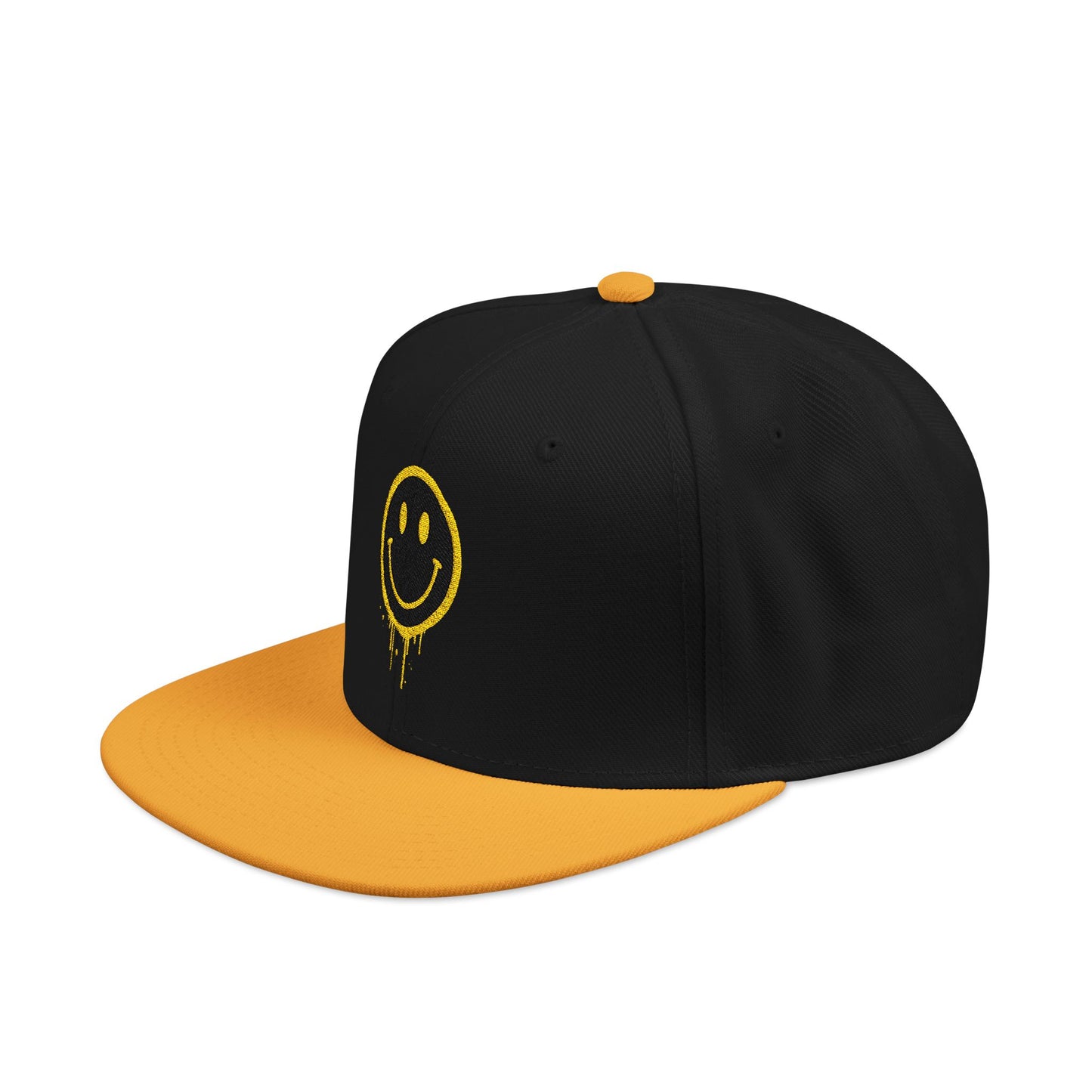 NEVERMIND Graffiti Smiley Face Embroidered Snapback Cap, Trendy Hat for Summer, Streetwear Accessory, Gift for Teenagers, Casual Outfit