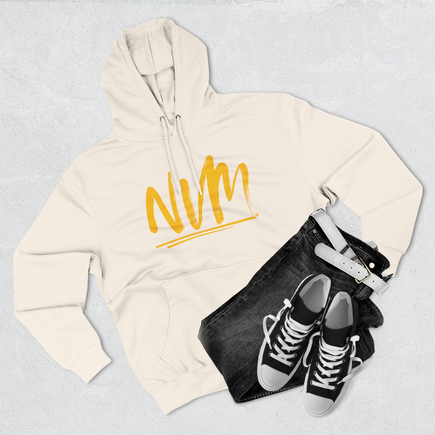 NEVERMIND CITY SMILEY SCAPE Smiley Face Three-Panel Fleece Hoodie, Comfortable Sweatshirt for Casual Wear, Gift for Friends, Happy Vibes, Art-Inspired Fashion, [...]