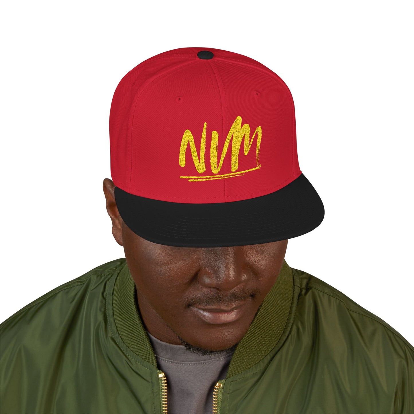 NEVERMIND ( NVM SWOOSH ) Embroidered Snapback Cap, Trendy Hat for Summer, Streetwear Accessory, Gift for Teenagers, Casual Outfit