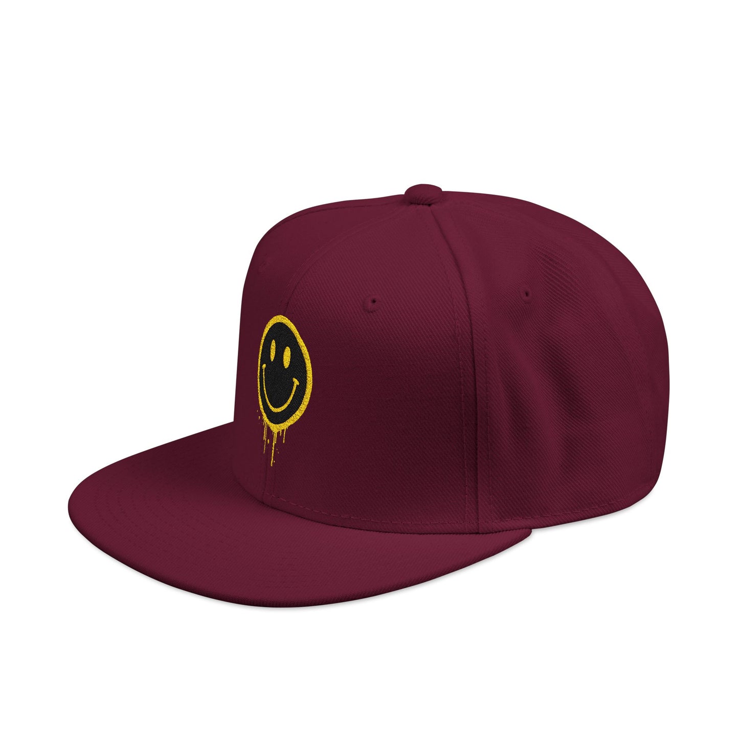 NEVERMIND Graffiti Smiley Face Embroidered Snapback Cap, Trendy Hat for Summer, Streetwear Accessory, Gift for Teenagers, Casual Outfit