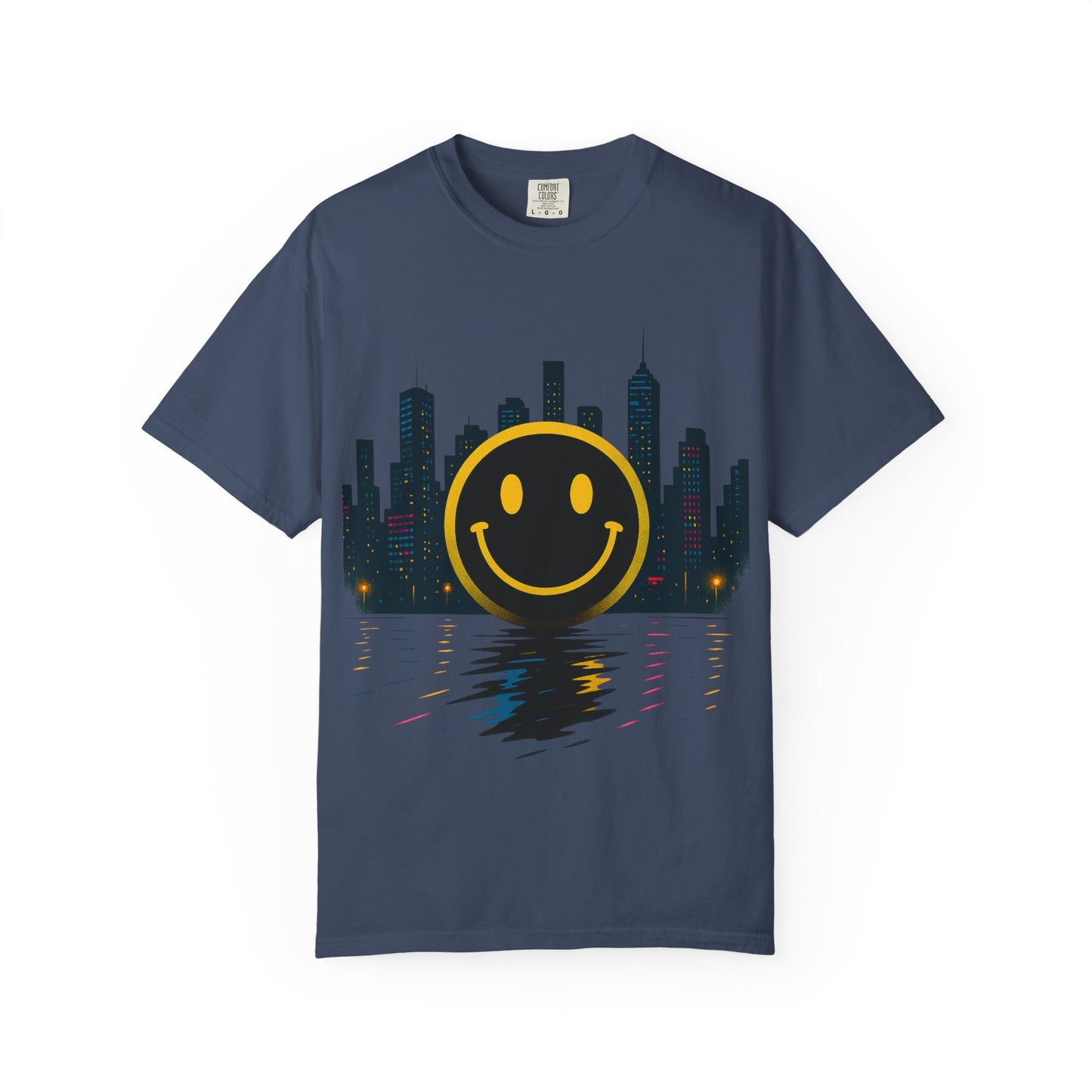 NEVERMIND SMILEY SCAPE i Smiley Face Unisex Garment-Dyed T-shirt