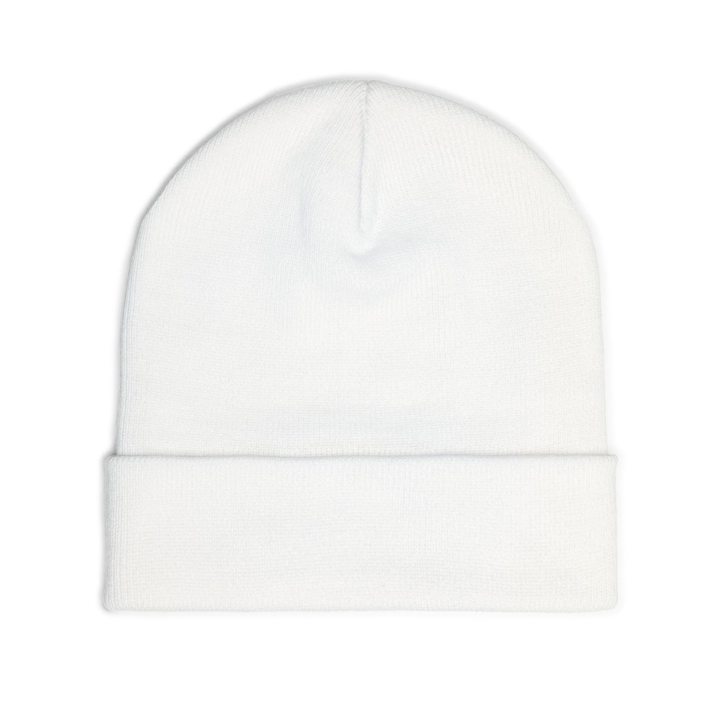 NEVERMIND ( NVM SWOOSH ) Cozy Knit Beanie with Custom Embroidery | Personalized Winter Hat, Unisex Beanie, Gift for Him/Her, Warm Accessory for All Occasions
