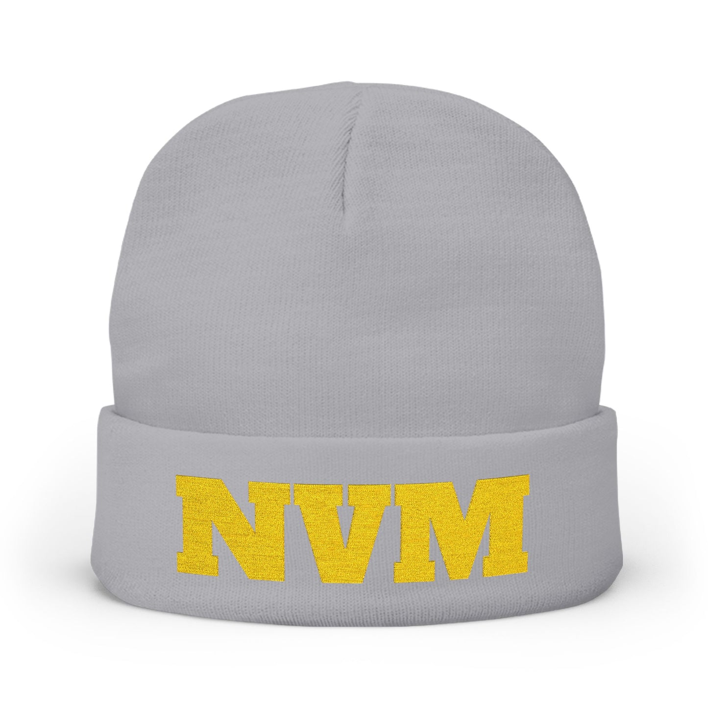 NEVERMIND ( NVM ) Cozy Knit Beanie with Custom Embroidery | Personalized Winter Hat, Unisex Beanie, Gift for Him/Her, Warm Accessory for All Occasions