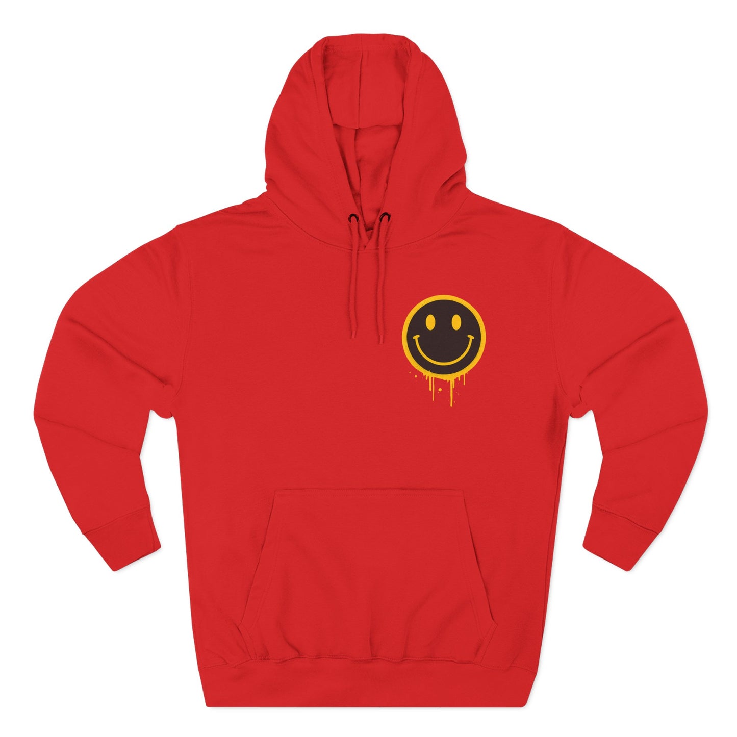 Smiley Face Three-Panel Fleece Hoodie, Comfortable Sweatshirt for Casual Wear, Gift for Friends, Happy Vibes, Art-Inspired Fashion, [...]