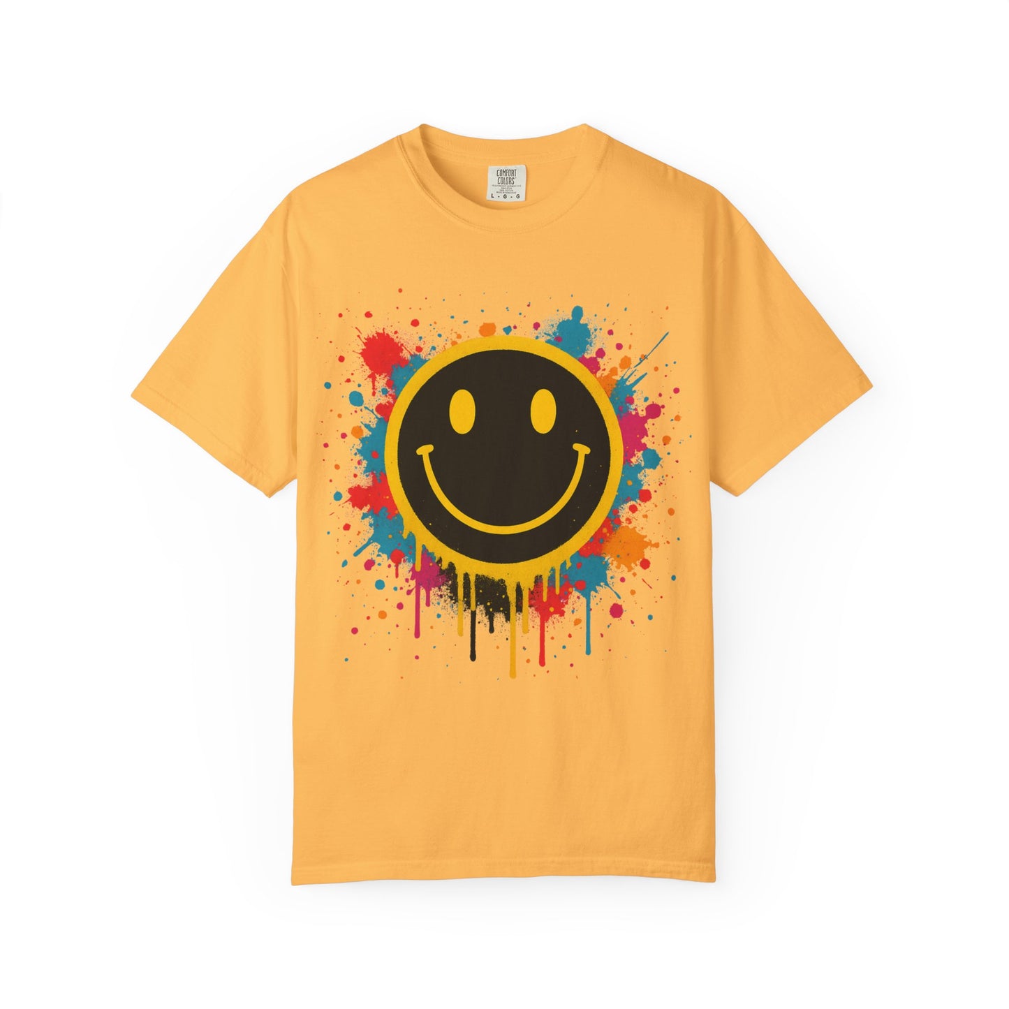 NEVERMIND Graffiti Smiley Face Unisex Garment-Dyed T-shirt