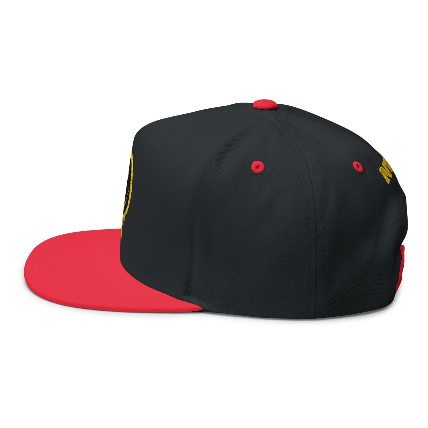 NEVERMIND Graffiti Smiley Face Flat Bill Cap, Trendy Embroidered Hat for Casual Outfits, Gift for Him/Her, Summer Style, Streetwear Cap