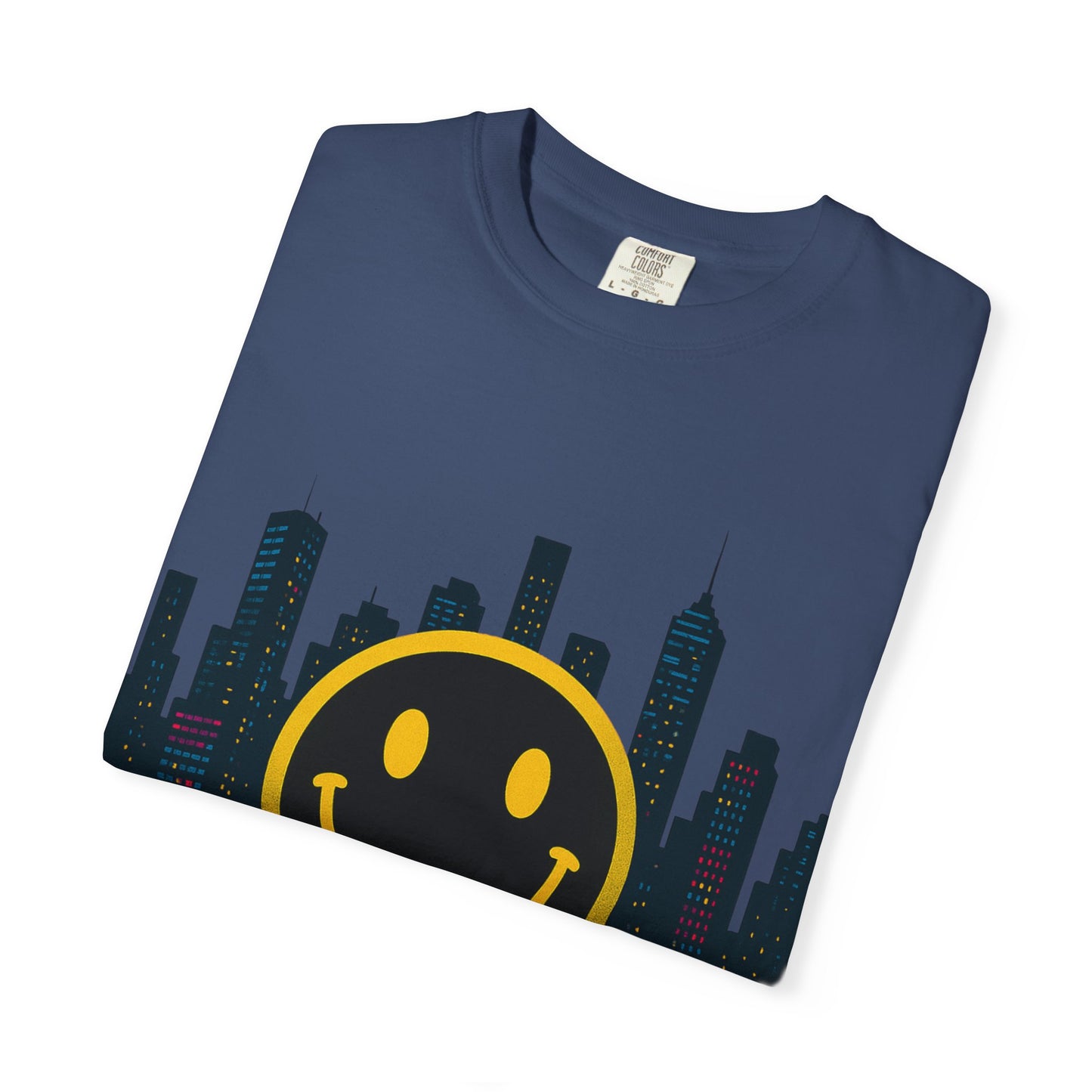 NEVERMIND SMILEY SCAPE i Smiley Face Unisex Garment-Dyed T-shirt