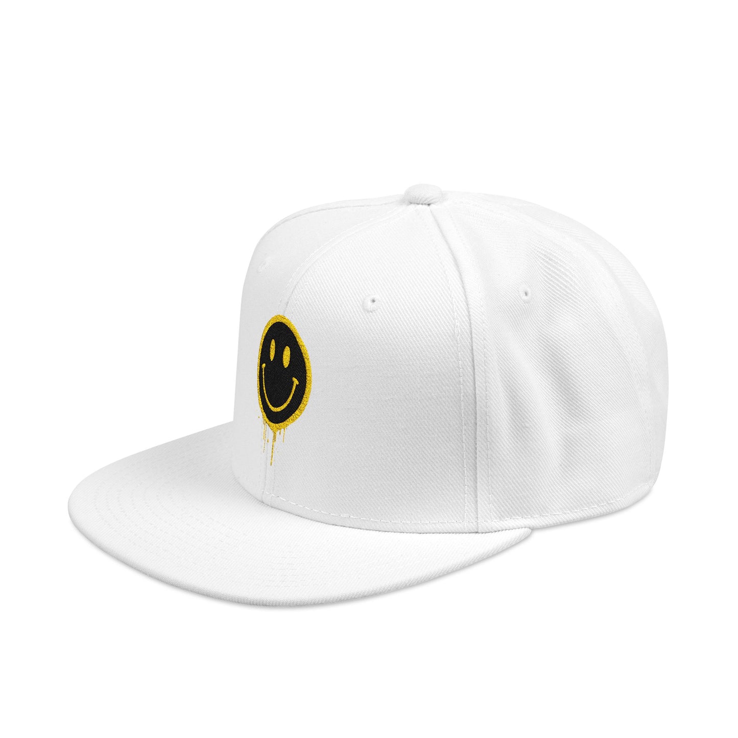 NEVERMIND Graffiti Smiley Face Embroidered Snapback Cap, Trendy Hat for Summer, Streetwear Accessory, Gift for Teenagers, Casual Outfit
