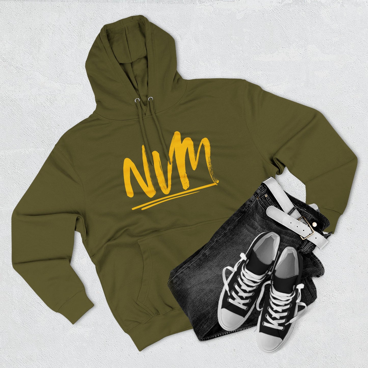 NEVERMIND CITY SMILEY SCAPE Smiley Face Three-Panel Fleece Hoodie, Comfortable Sweatshirt for Casual Wear, Gift for Friends, Happy Vibes, Art-Inspired Fashion, [...]