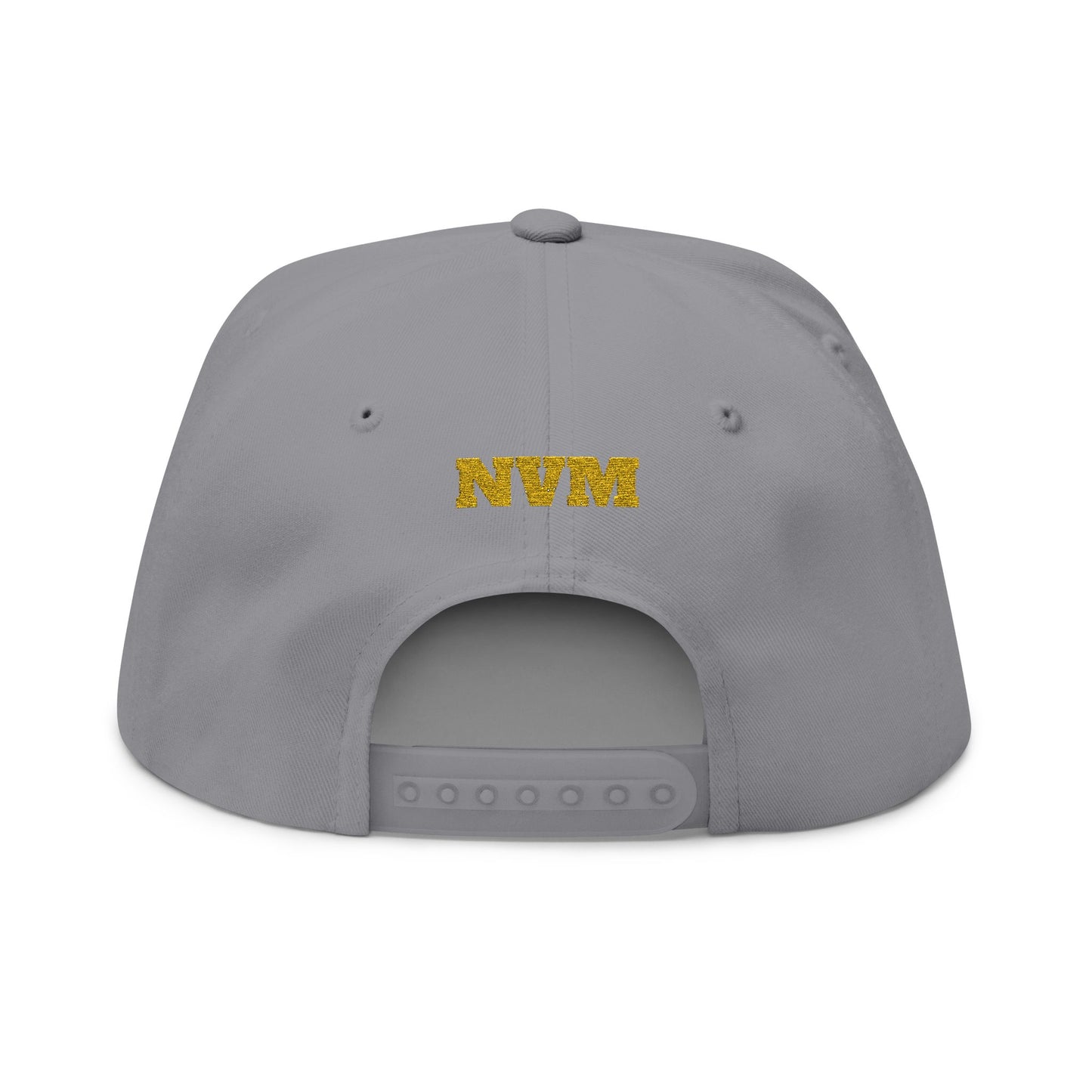 NEVERMIND Graffiti Smiley Face Flat Bill Cap, Trendy Embroidered Hat for Casual Outfits, Gift for Him/Her, Summer Style, Streetwear Cap