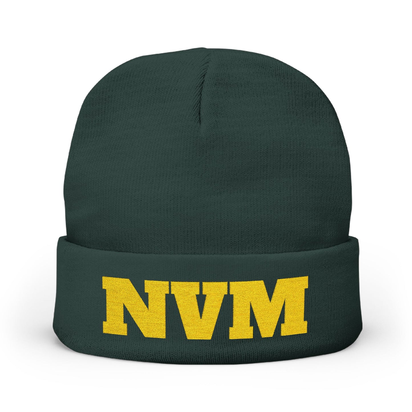NEVERMIND ( NVM ) Cozy Knit Beanie with Custom Embroidery | Personalized Winter Hat, Unisex Beanie, Gift for Him/Her, Warm Accessory for All Occasions