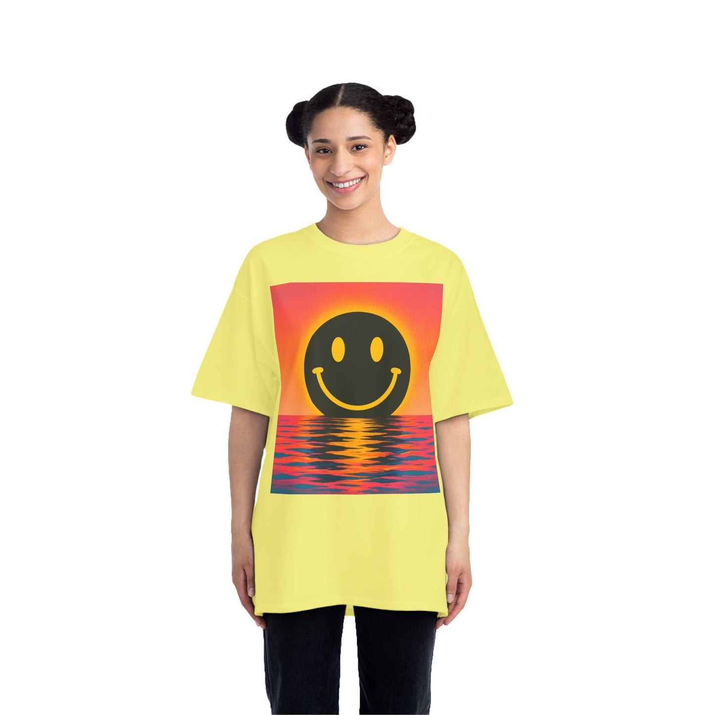 NEVERMIND SUNSET Smiley Face Beefy-T®  Short-Sleeve T-Shirt