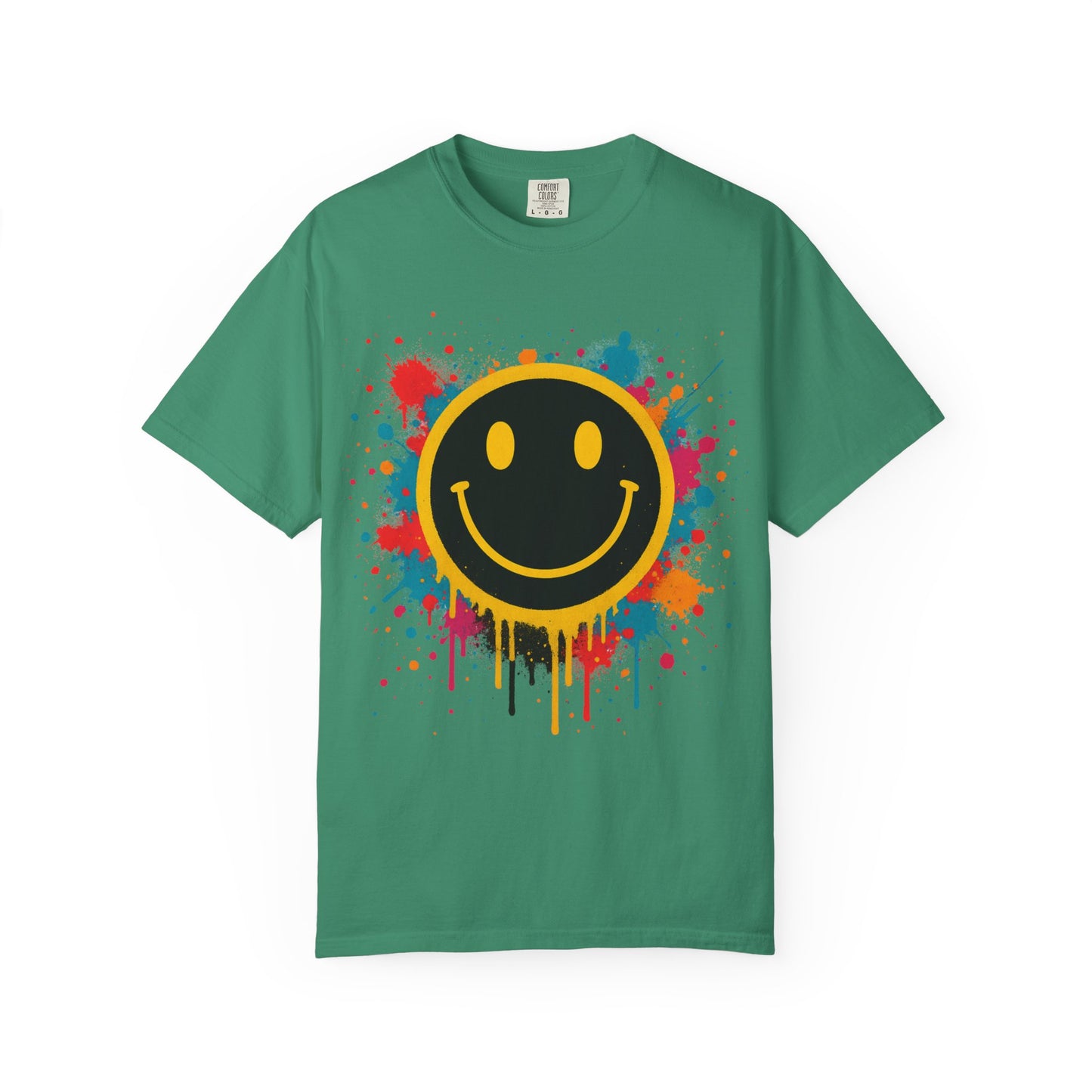 NEVERMIND Graffiti Smiley Face Unisex Garment-Dyed T-shirt