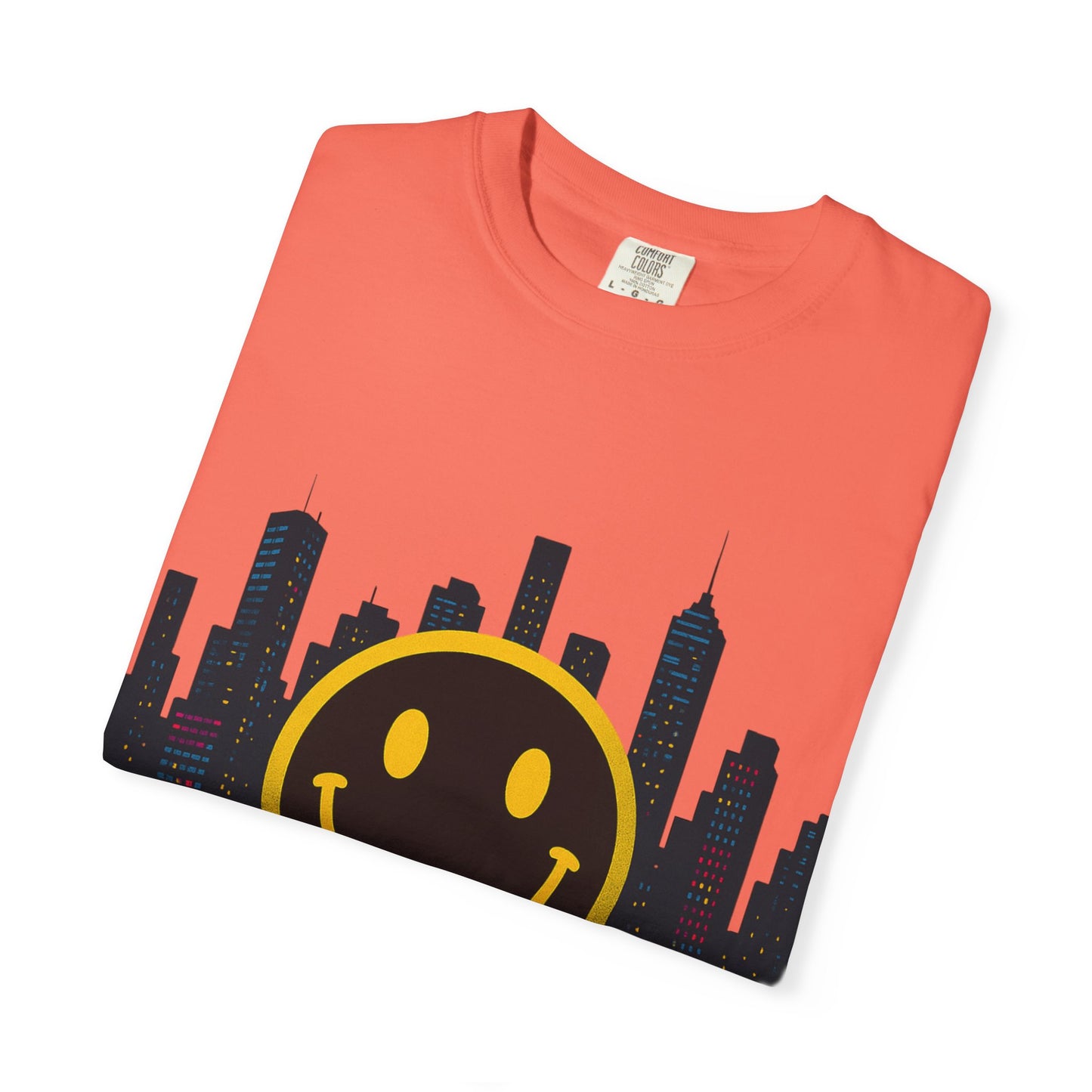 NEVERMIND SMILEY SCAPE i Smiley Face Unisex Garment-Dyed T-shirt
