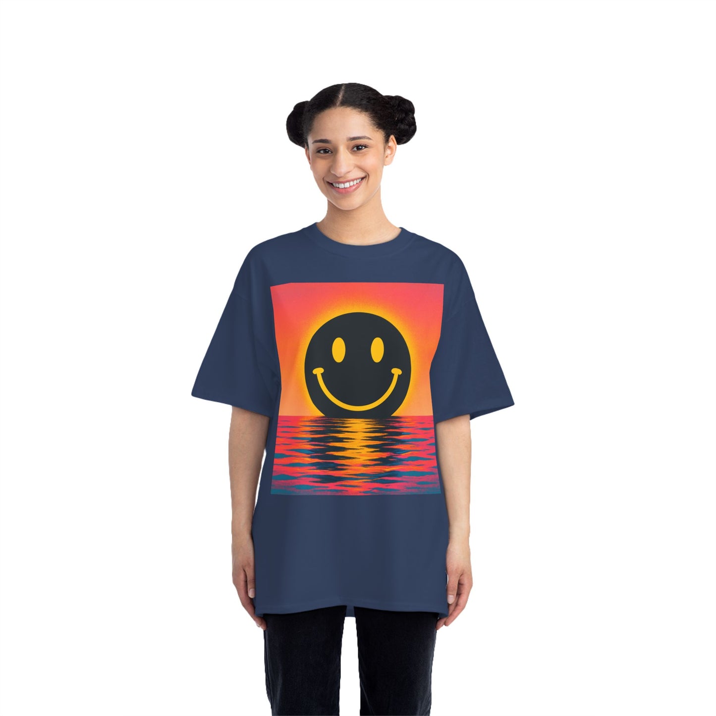 NEVERMIND SUNSET Smiley Face Beefy-T®  Short-Sleeve T-Shirt