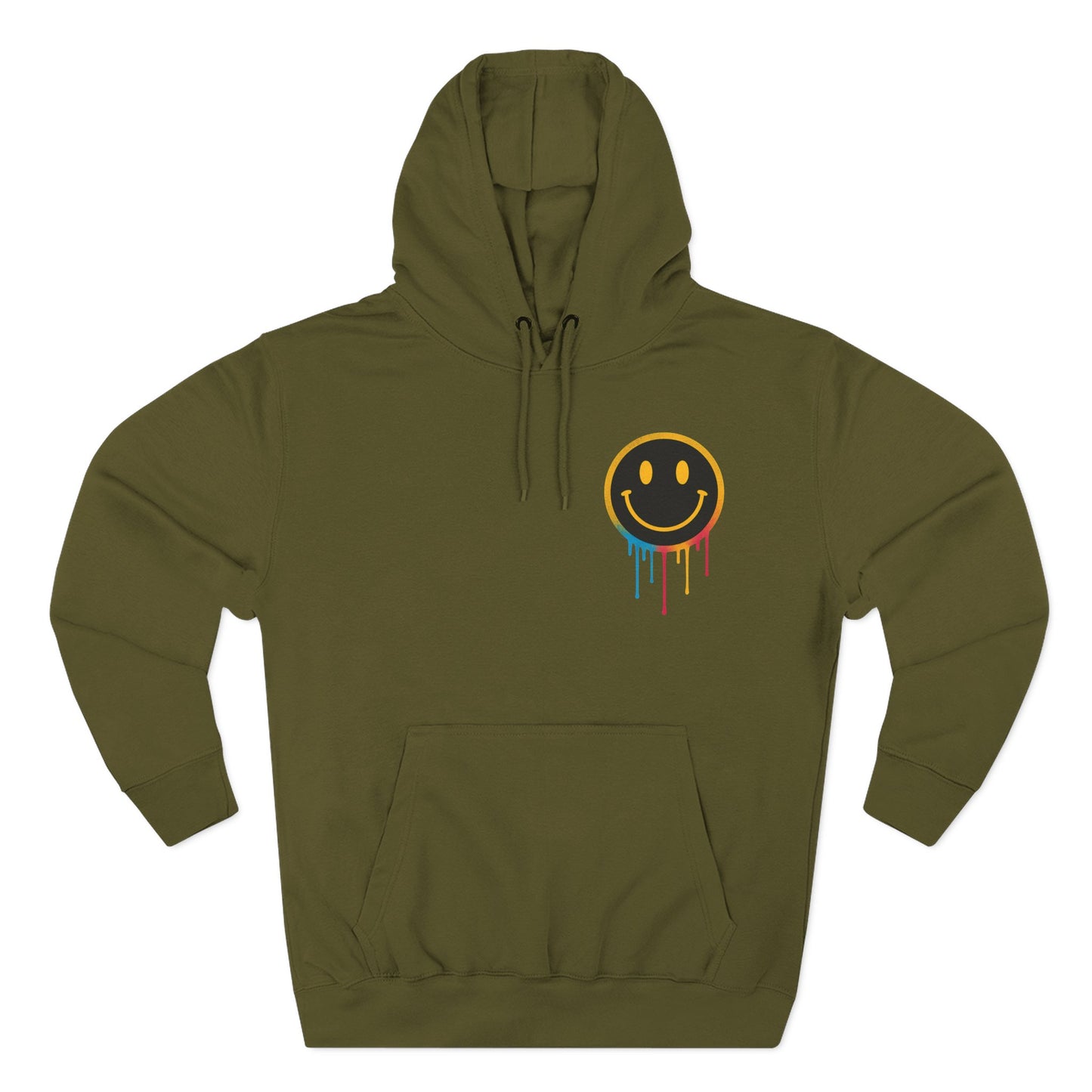 NEVERMIND GRID Smiley Face Three-Panel Fleece Hoodie, Comfortable Sweatshirt for Casual Wear, Gift for Friends, Happy Vibes, Art-Inspired Fashion, [...]