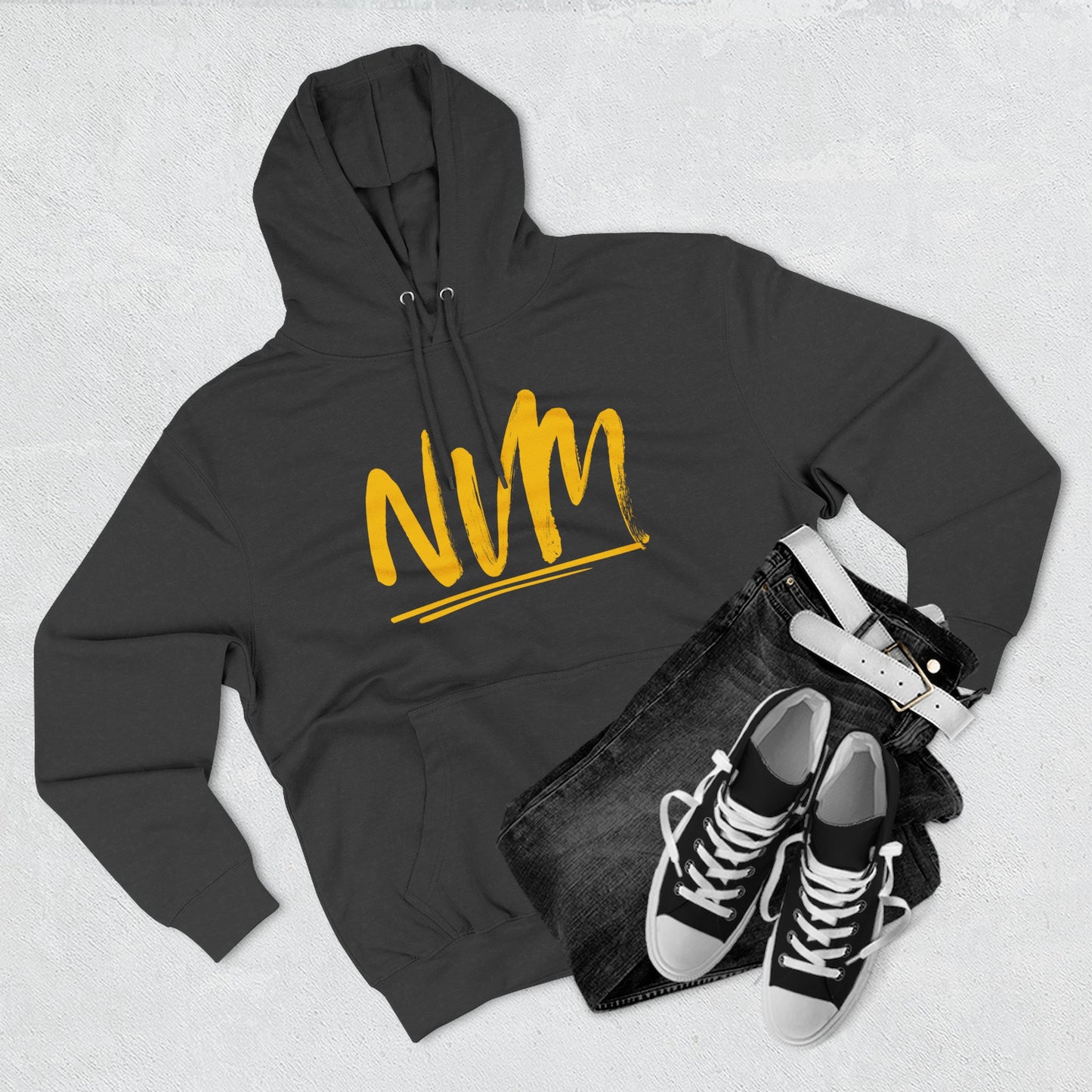 NEVERMIND CITY SMILEY SCAPE Smiley Face Three-Panel Fleece Hoodie, Comfortable Sweatshirt for Casual Wear, Gift for Friends, Happy Vibes, Art-Inspired Fashion, [...]