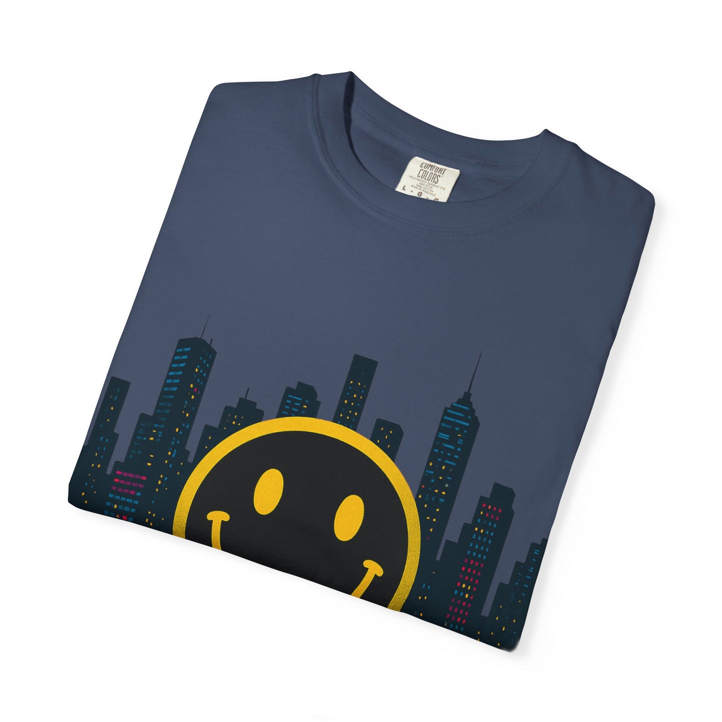 NEVERMIND SMILEY SCAPE i Smiley Face Unisex Garment-Dyed T-shirt