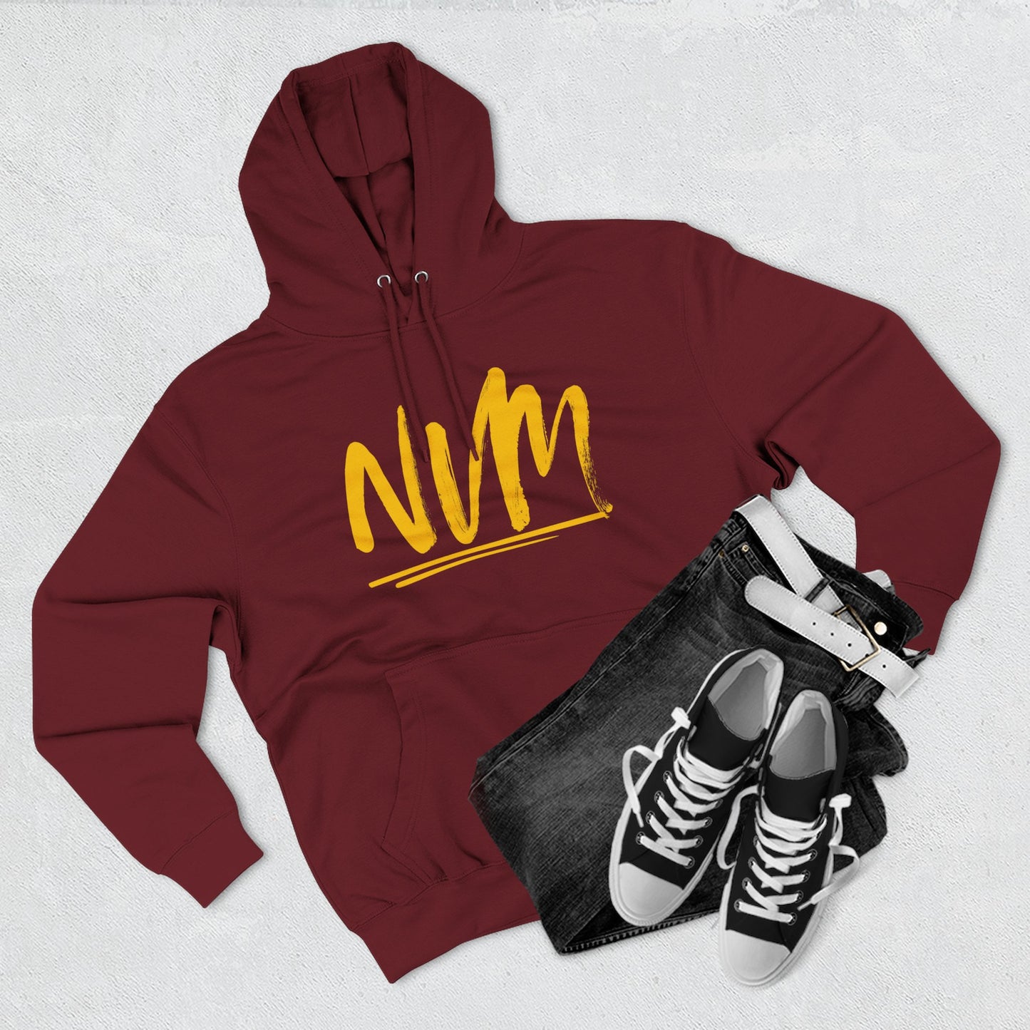 NEVERMIND CITY SMILEY SCAPE Smiley Face Three-Panel Fleece Hoodie, Comfortable Sweatshirt for Casual Wear, Gift for Friends, Happy Vibes, Art-Inspired Fashion, [...]