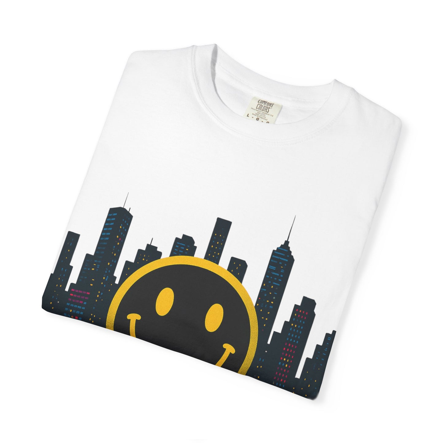 NEVERMIND SMILEY SCAPE i Smiley Face Unisex Garment-Dyed T-shirt