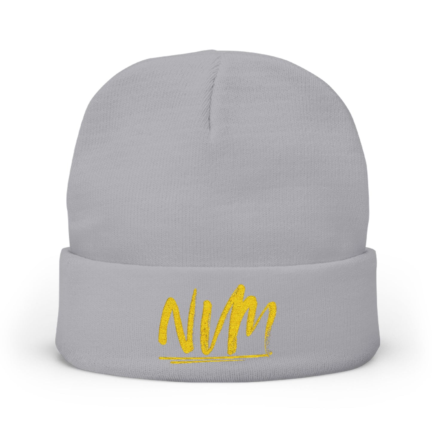 NEVERMIND ( NVM SWOOSH ) Cozy Knit Beanie with Custom Embroidery | Personalized Winter Hat, Unisex Beanie, Gift for Him/Her, Warm Accessory for All Occasions