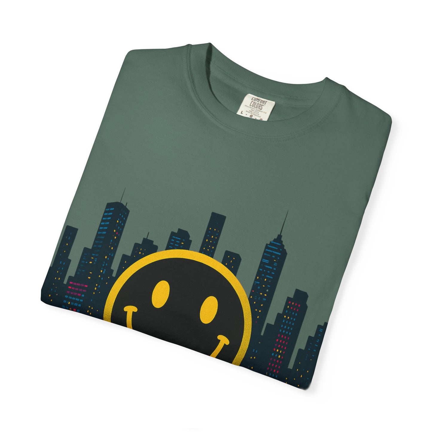 NEVERMIND SMILEY SCAPE i Smiley Face Unisex Garment-Dyed T-shirt