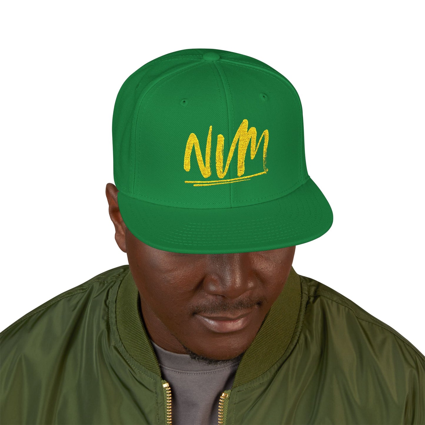 NEVERMIND ( NVM SWOOSH ) Embroidered Snapback Cap, Trendy Hat for Summer, Streetwear Accessory, Gift for Teenagers, Casual Outfit