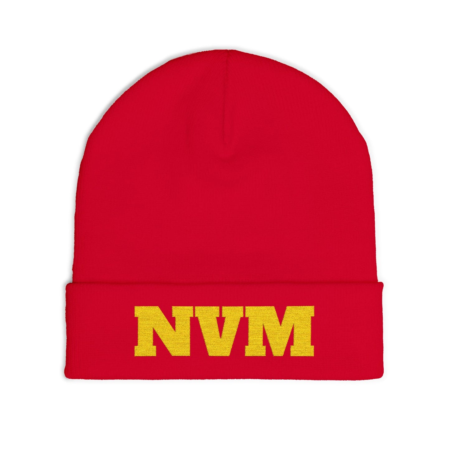 NEVERMIND ( NVM ) Cozy Knit Beanie with Custom Embroidery | Personalized Winter Hat, Unisex Beanie, Gift for Him/Her, Warm Accessory for All Occasions