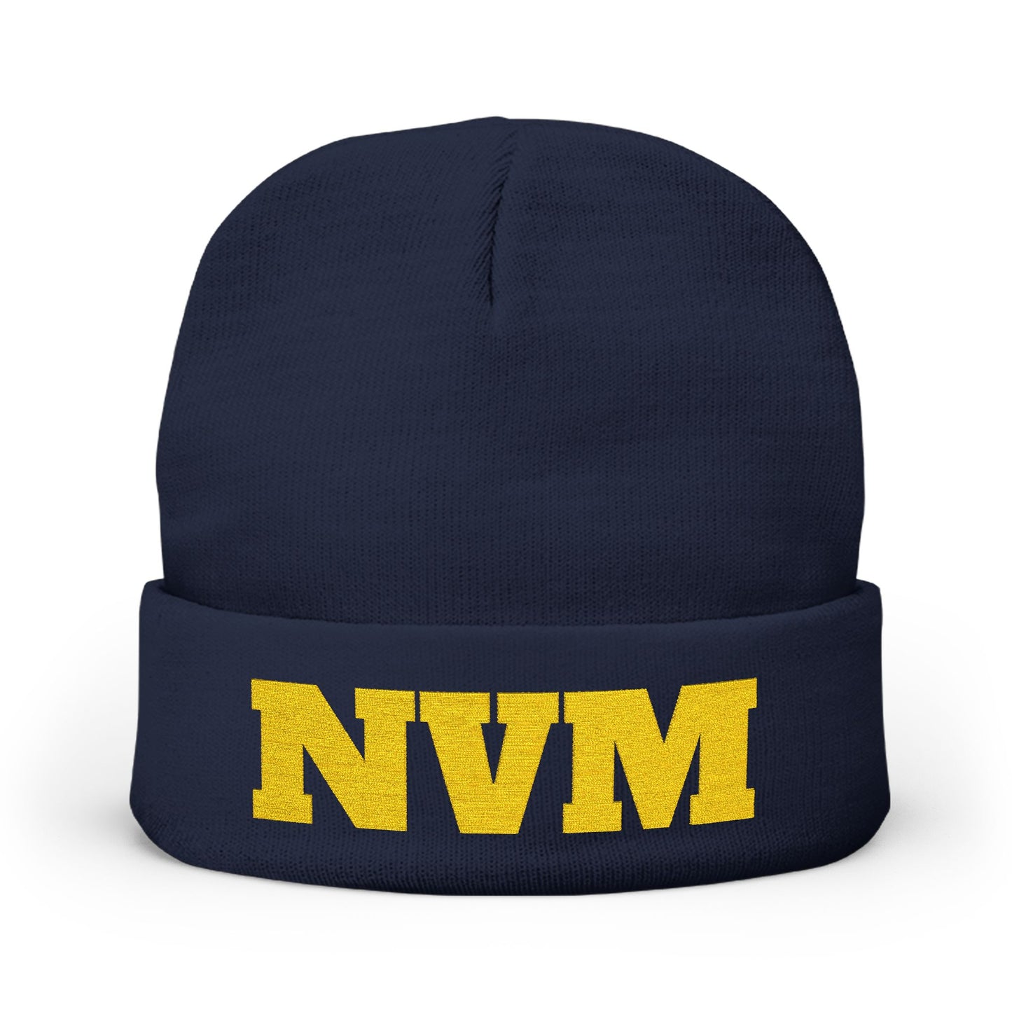 NEVERMIND ( NVM ) Cozy Knit Beanie with Custom Embroidery | Personalized Winter Hat, Unisex Beanie, Gift for Him/Her, Warm Accessory for All Occasions