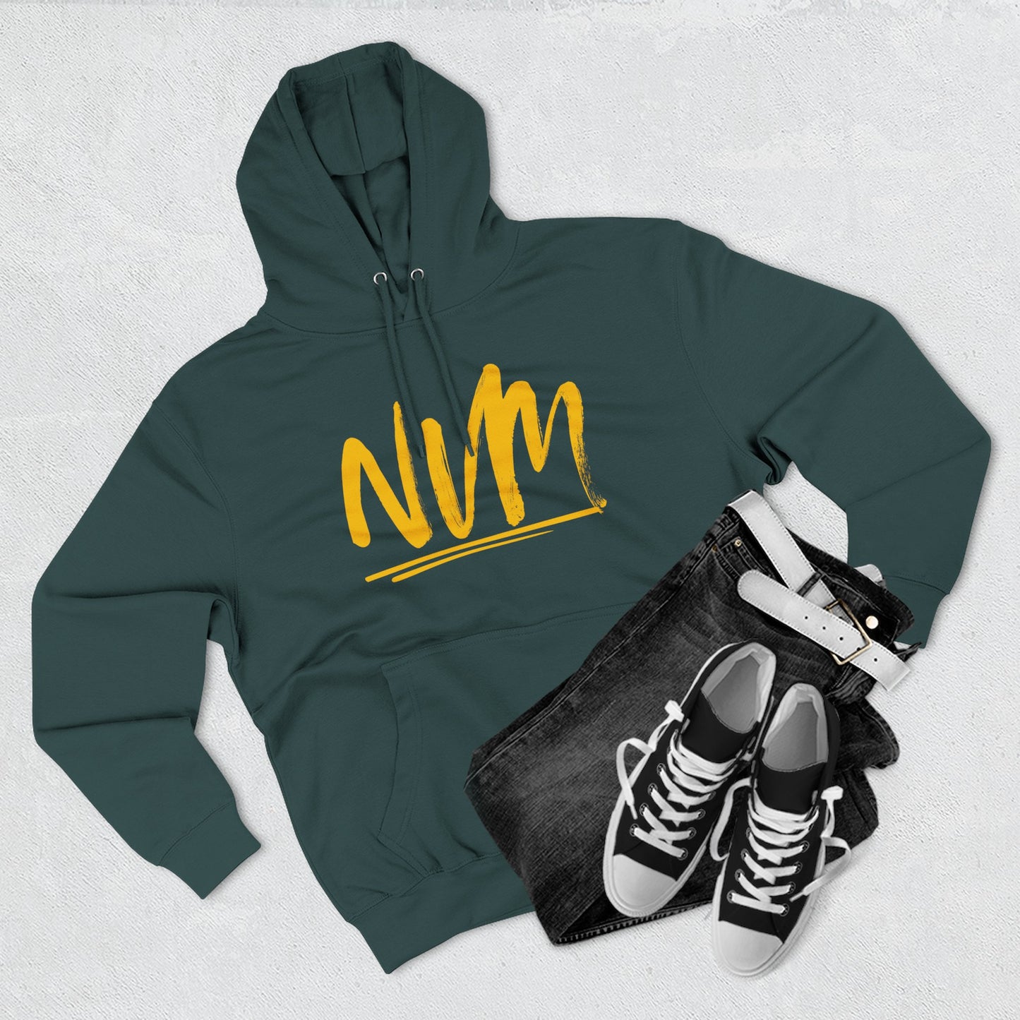 NEVERMIND CITY SMILEY SCAPE Smiley Face Three-Panel Fleece Hoodie, Comfortable Sweatshirt for Casual Wear, Gift for Friends, Happy Vibes, Art-Inspired Fashion, [...]