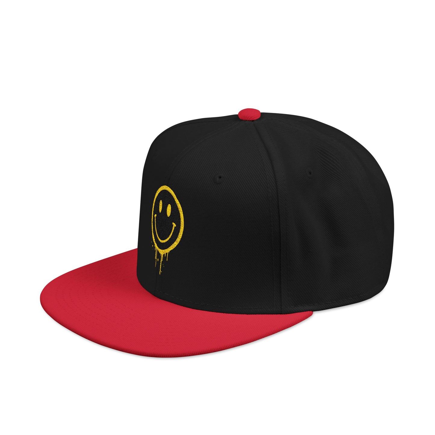 NEVERMIND Graffiti Smiley Face Embroidered Snapback Cap, Trendy Hat for Summer, Streetwear Accessory, Gift for Teenagers, Casual Outfit