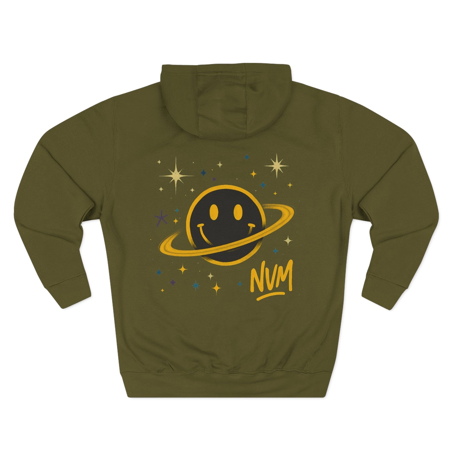 NEVERMIND PLANET Smiley Face Three-Panel Fleece Hoodie, Comfortable Sweatshirt for Casual Wear, Gift for Friends, Happy Vibes, Art-Inspired Fashion, [...]