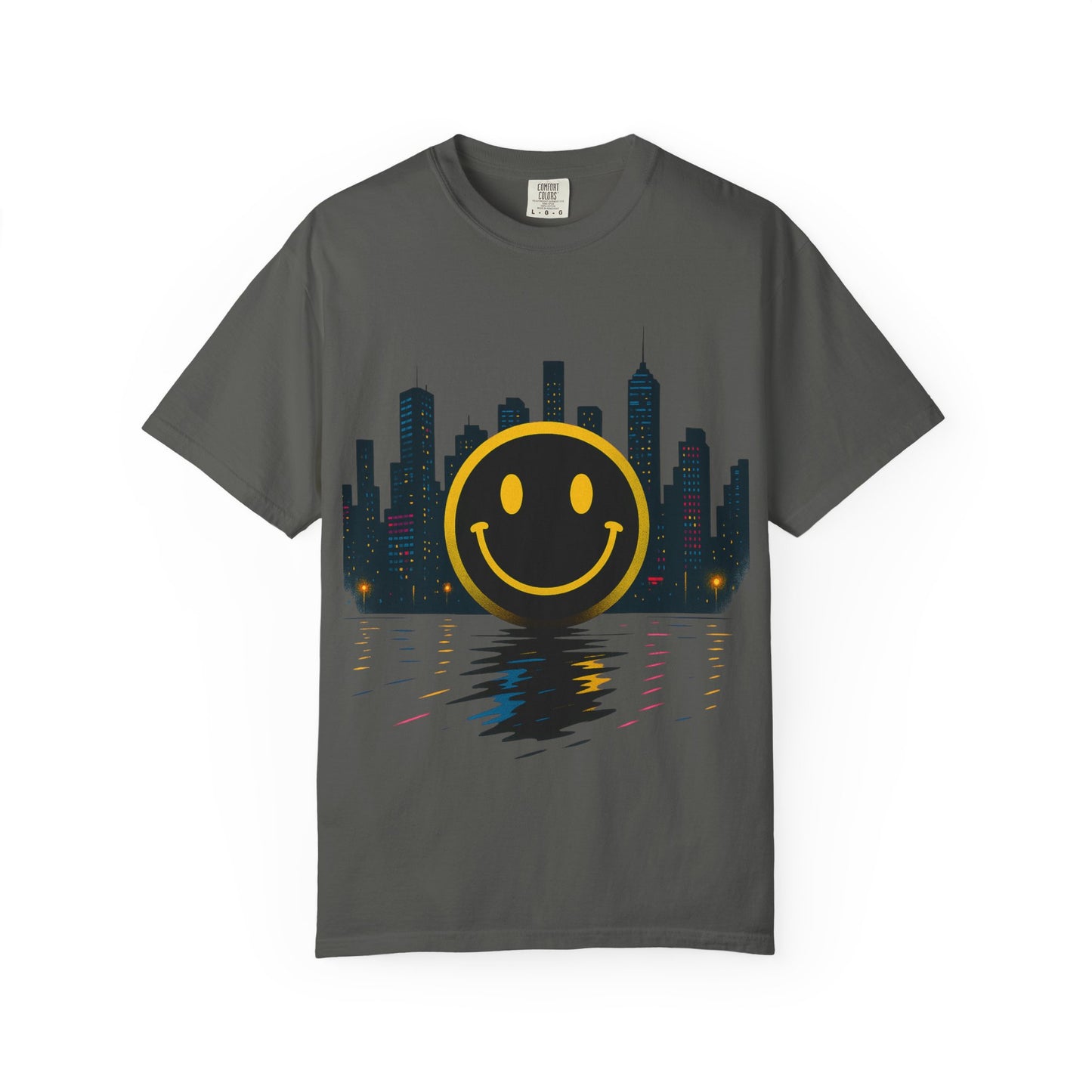 NEVERMIND SMILEY SCAPE i Smiley Face Unisex Garment-Dyed T-shirt