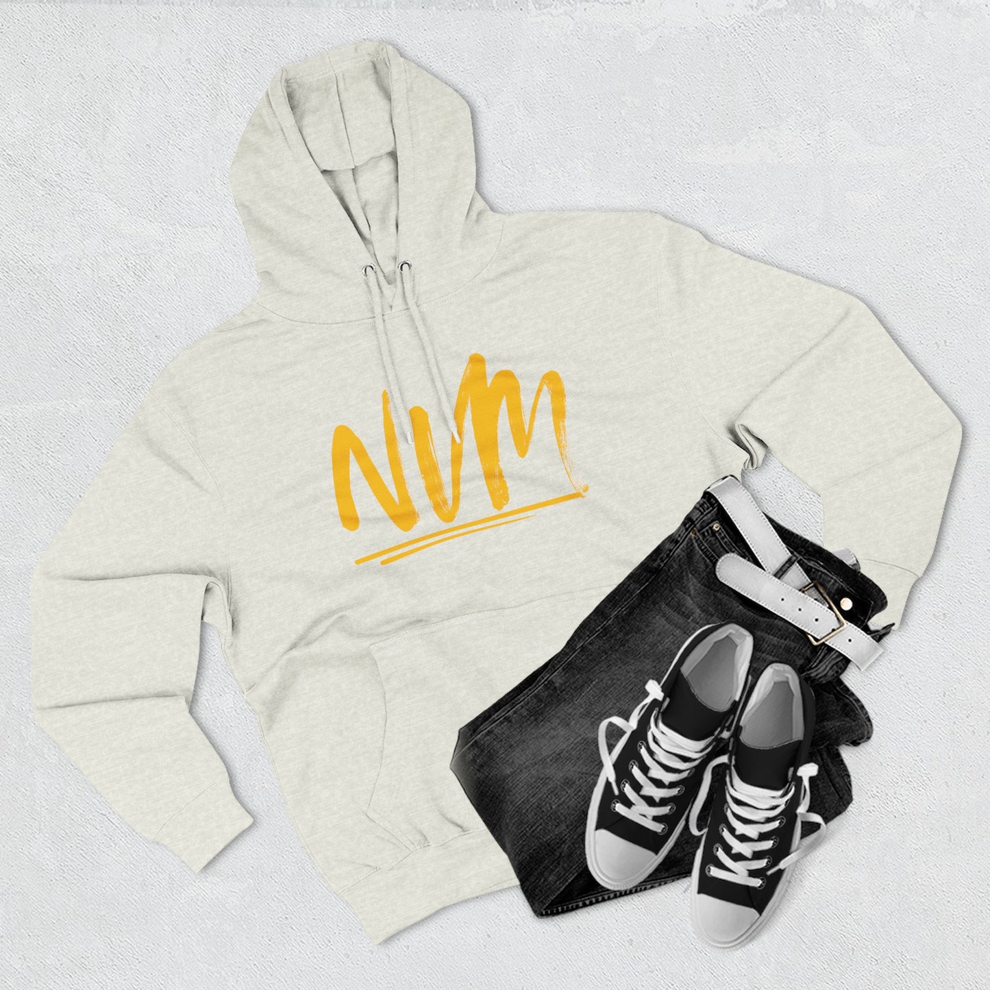 NEVERMIND CITY SMILEY SCAPE Smiley Face Three-Panel Fleece Hoodie, Comfortable Sweatshirt for Casual Wear, Gift for Friends, Happy Vibes, Art-Inspired Fashion, [...]