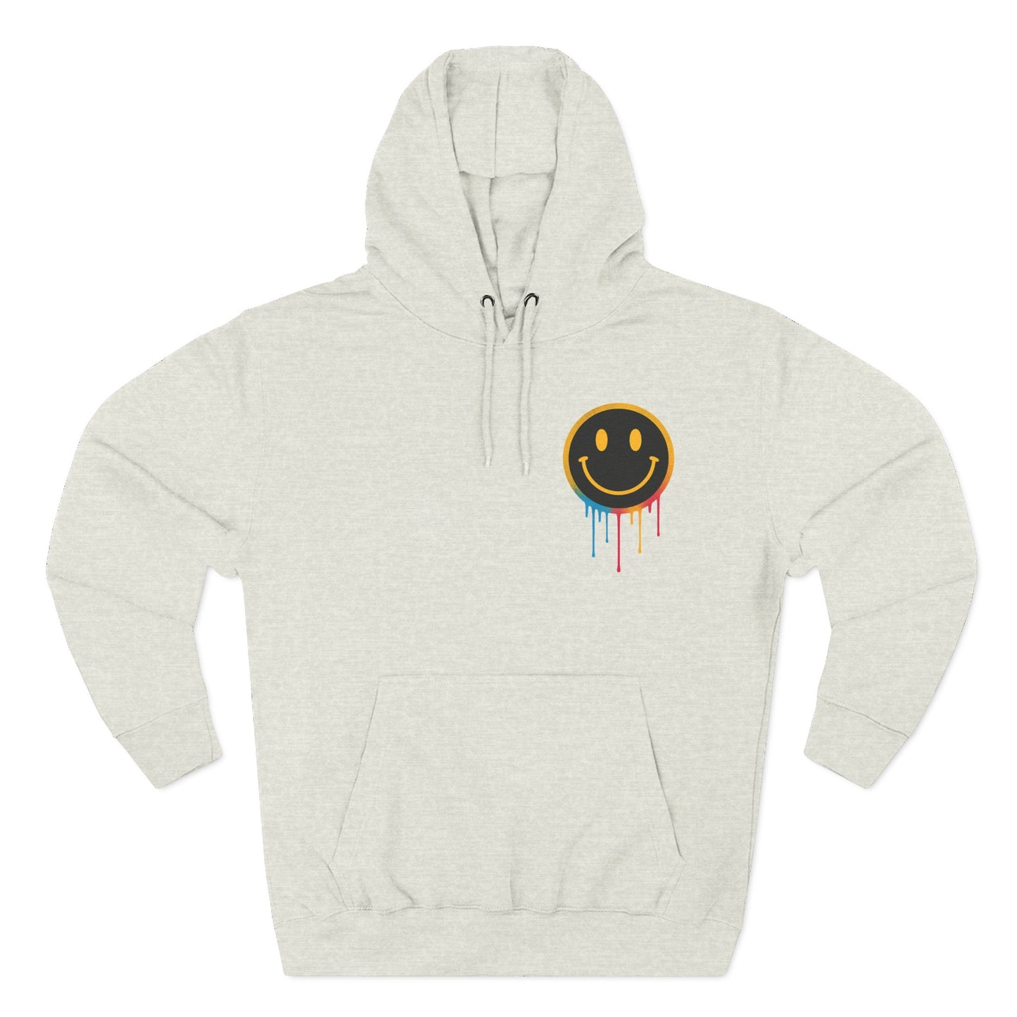 NEVERMIND GRID Smiley Face Three-Panel Fleece Hoodie, Comfortable Sweatshirt for Casual Wear, Gift for Friends, Happy Vibes, Art-Inspired Fashion, [...]