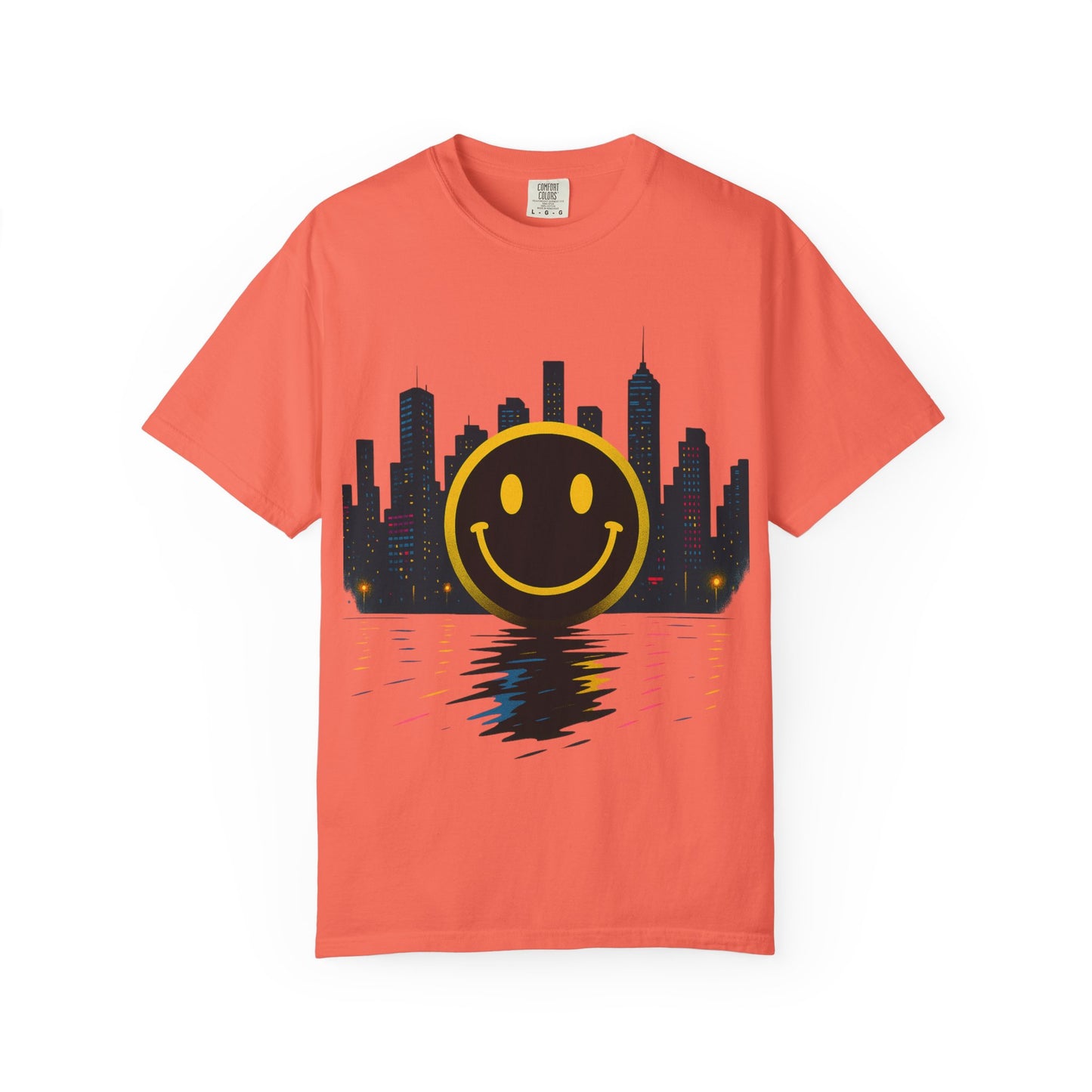 NEVERMIND SMILEY SCAPE i Smiley Face Unisex Garment-Dyed T-shirt