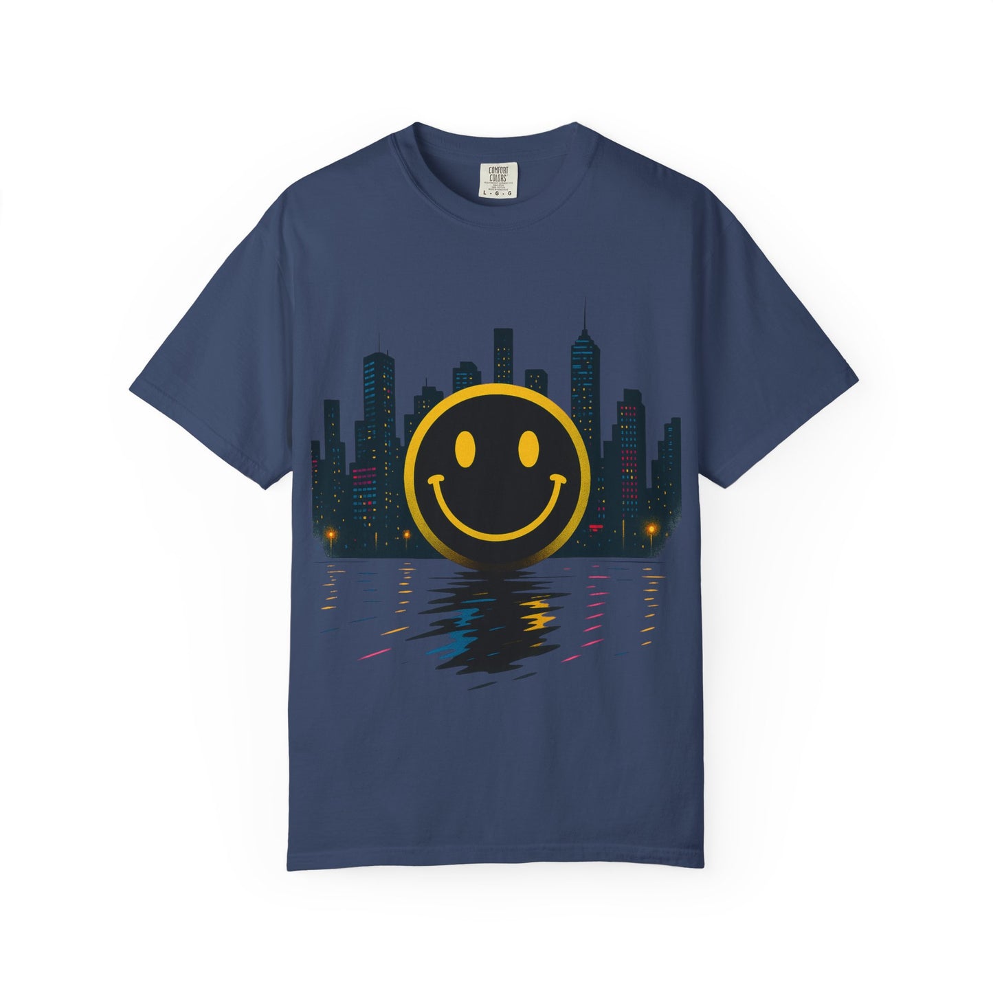 NEVERMIND SMILEY SCAPE i Smiley Face Unisex Garment-Dyed T-shirt