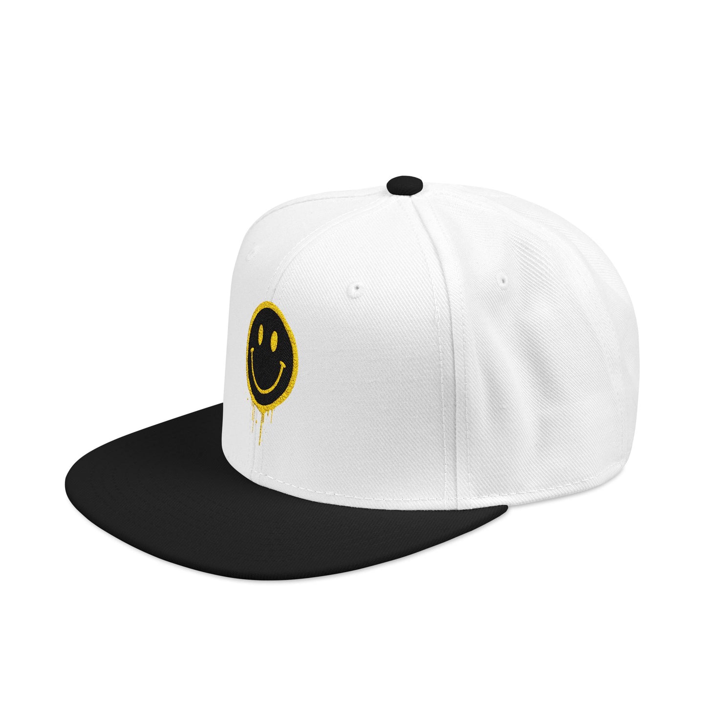 NEVERMIND Graffiti Smiley Face Embroidered Snapback Cap, Trendy Hat for Summer, Streetwear Accessory, Gift for Teenagers, Casual Outfit