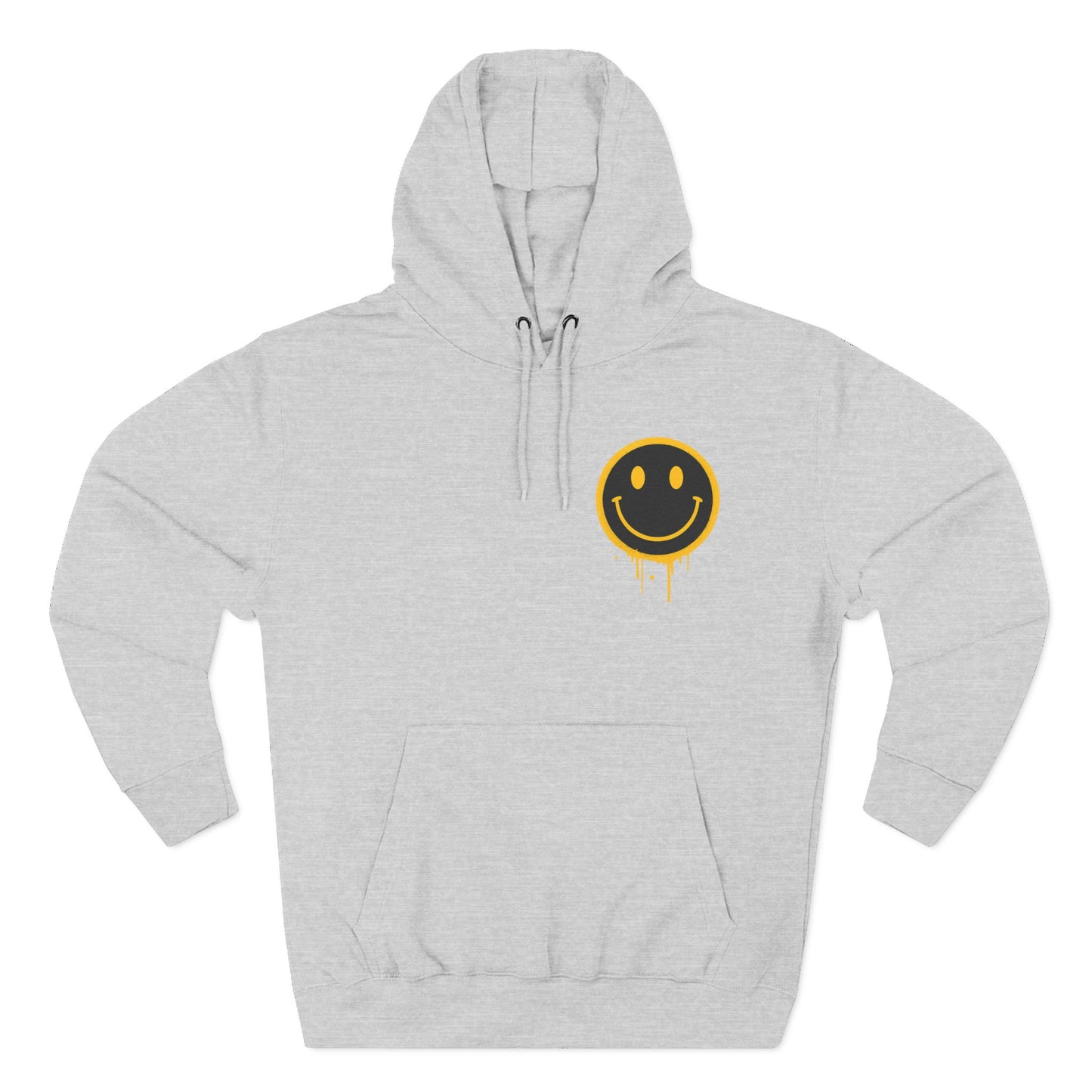 Smiley Face Three-Panel Fleece Hoodie, Comfortable Sweatshirt for Casual Wear, Gift for Friends, Happy Vibes, Art-Inspired Fashion, [...]