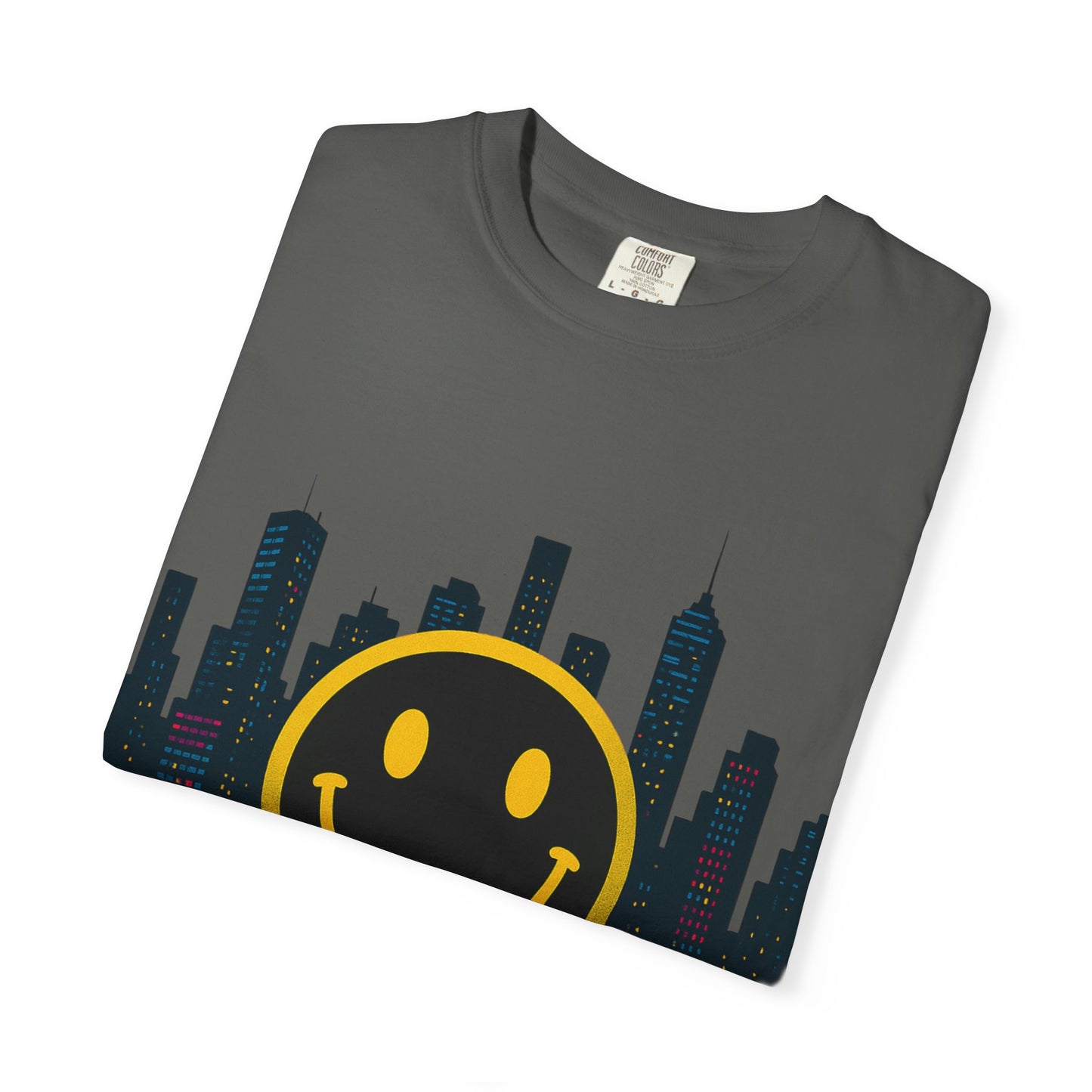 NEVERMIND SMILEY SCAPE i Smiley Face Unisex Garment-Dyed T-shirt