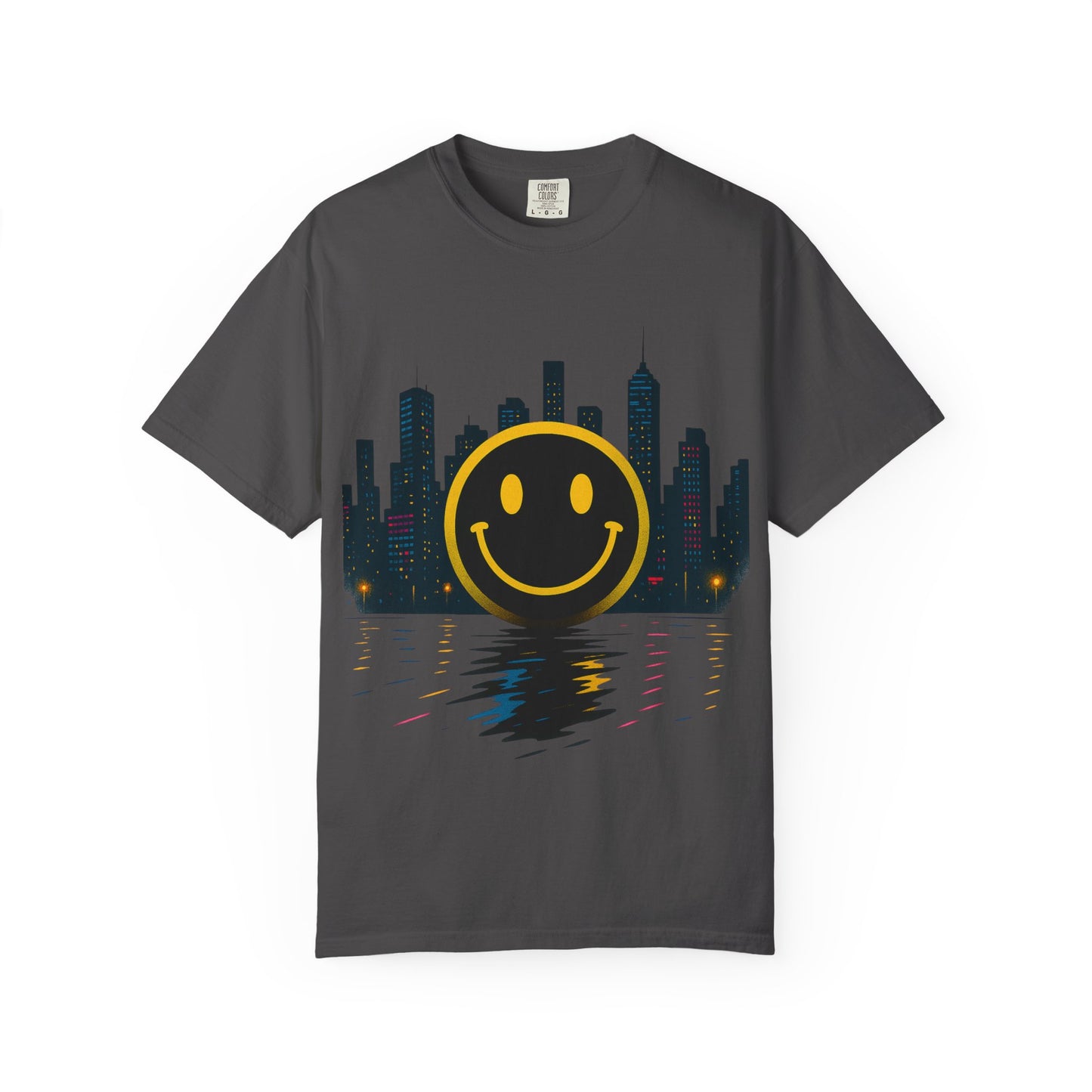 NEVERMIND SMILEY SCAPE i Smiley Face Unisex Garment-Dyed T-shirt