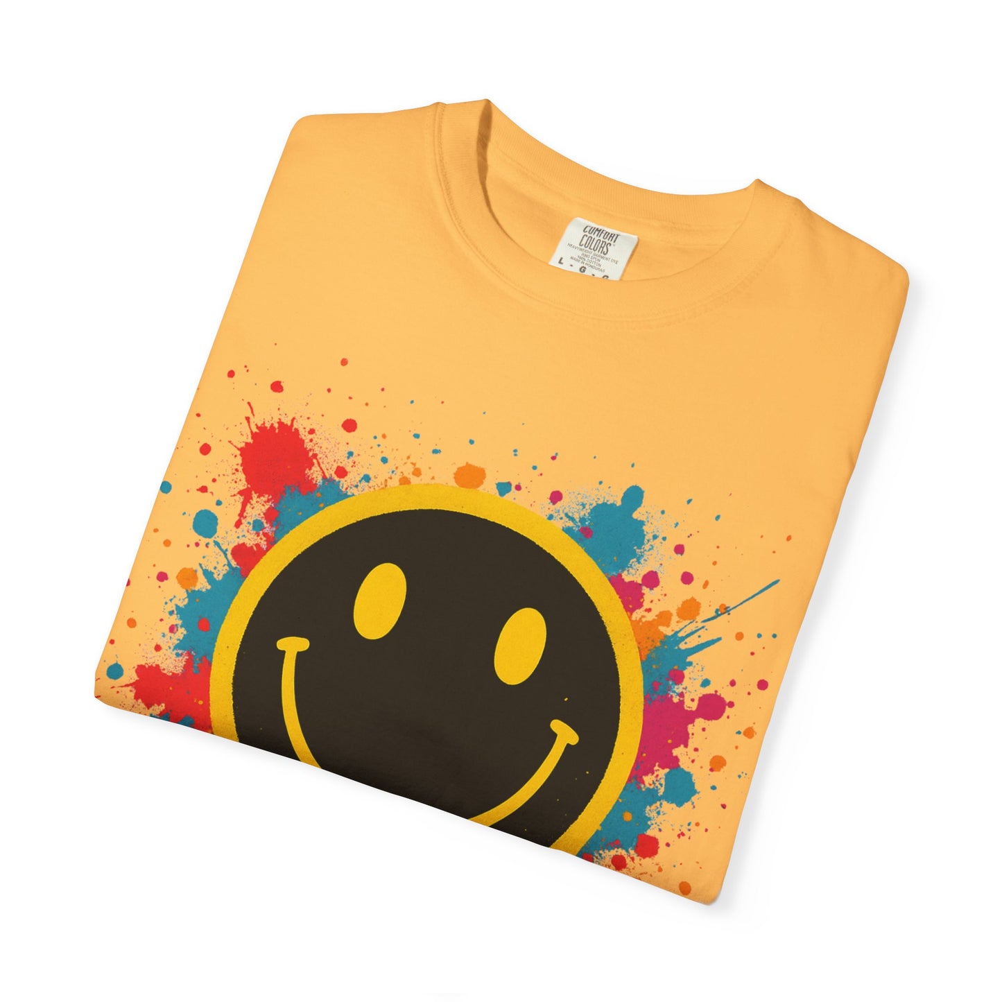 NEVERMIND Graffiti Smiley Face Unisex Garment-Dyed T-shirt