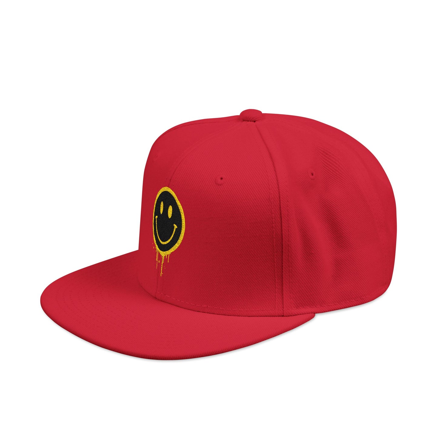 NEVERMIND Graffiti Smiley Face Embroidered Snapback Cap, Trendy Hat for Summer, Streetwear Accessory, Gift for Teenagers, Casual Outfit