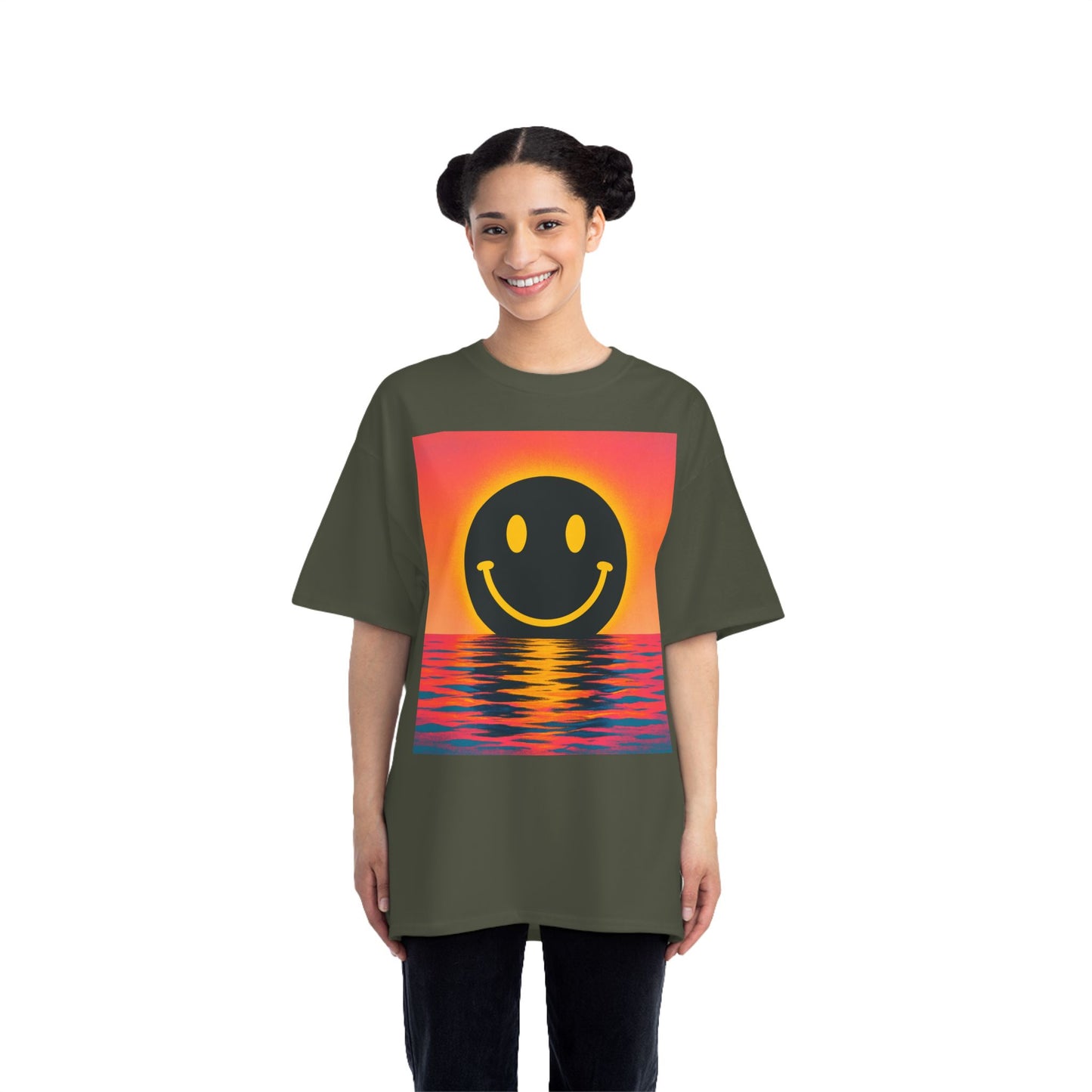 NEVERMIND SUNSET Smiley Face Beefy-T®  Short-Sleeve T-Shirt
