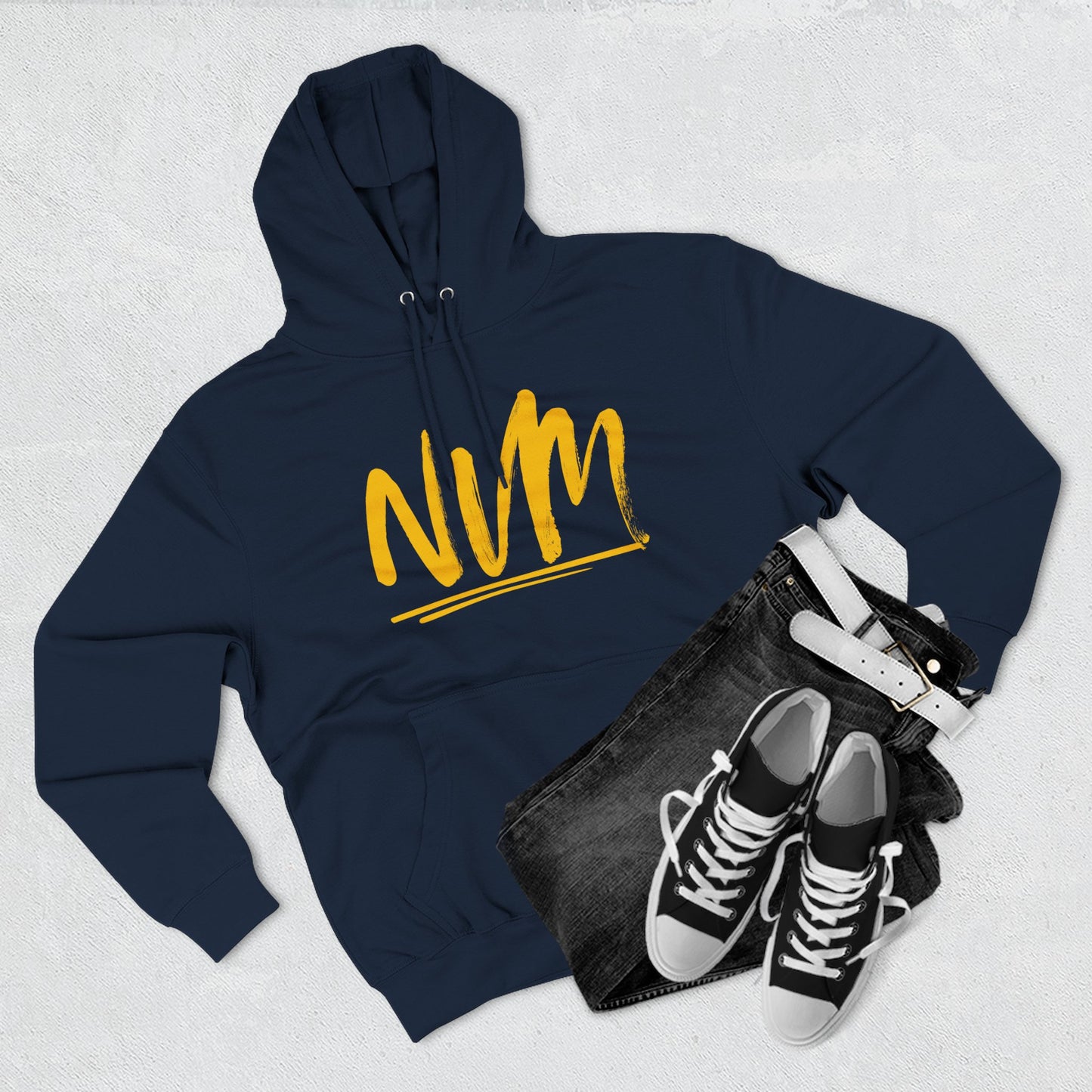 NEVERMIND CITY SMILEY SCAPE Smiley Face Three-Panel Fleece Hoodie, Comfortable Sweatshirt for Casual Wear, Gift for Friends, Happy Vibes, Art-Inspired Fashion, [...]