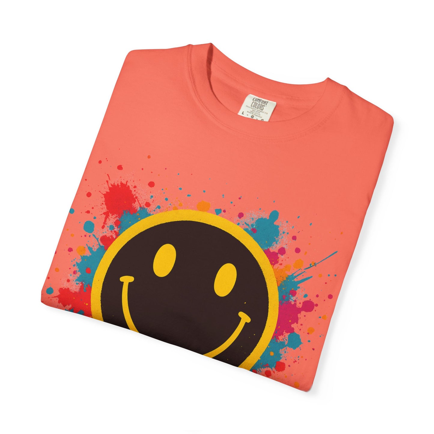 NEVERMIND Graffiti Smiley Face Unisex Garment-Dyed T-shirt