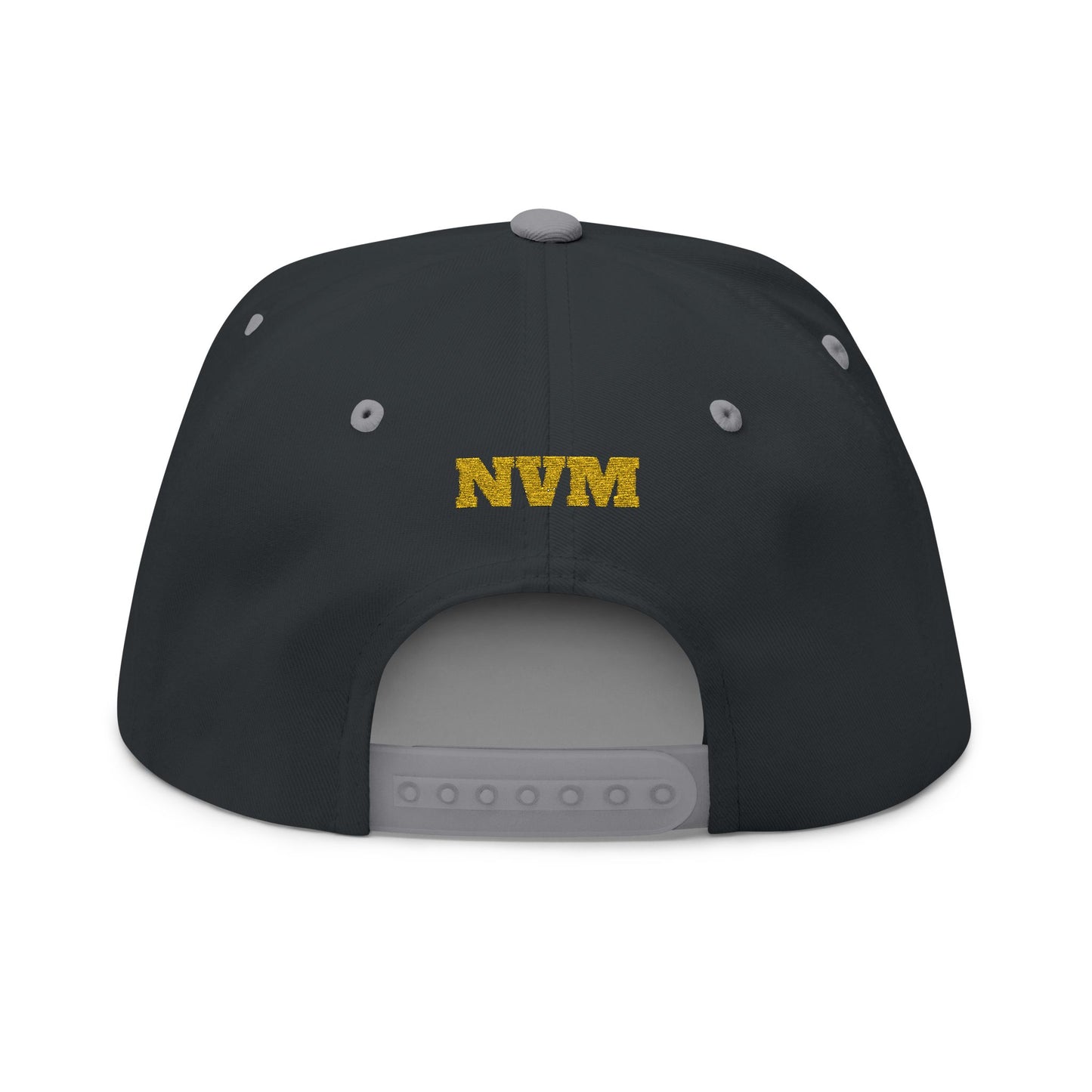 NEVERMIND Graffiti Smiley Face Flat Bill Cap, Trendy Embroidered Hat for Casual Outfits, Gift for Him/Her, Summer Style, Streetwear Cap