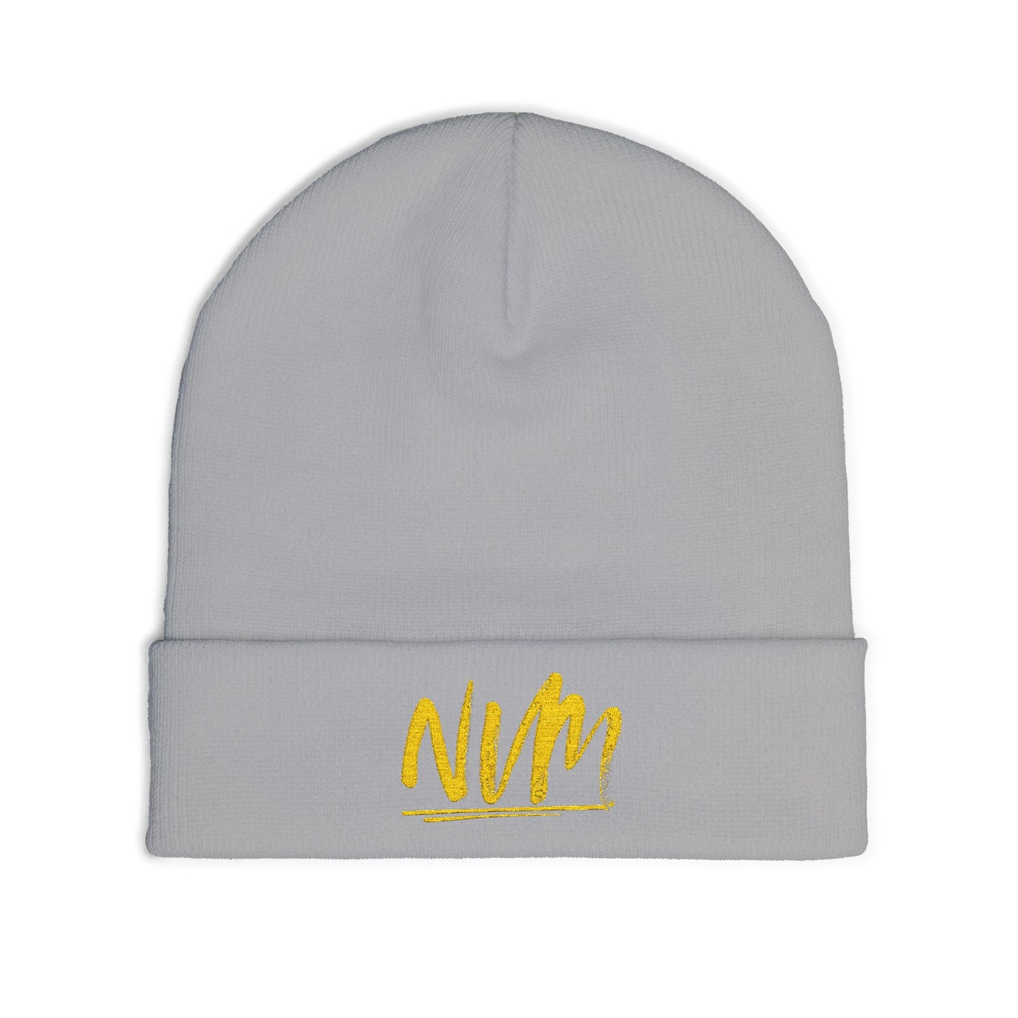 NEVERMIND ( NVM SWOOSH ) Cozy Knit Beanie with Custom Embroidery | Personalized Winter Hat, Unisex Beanie, Gift for Him/Her, Warm Accessory for All Occasions