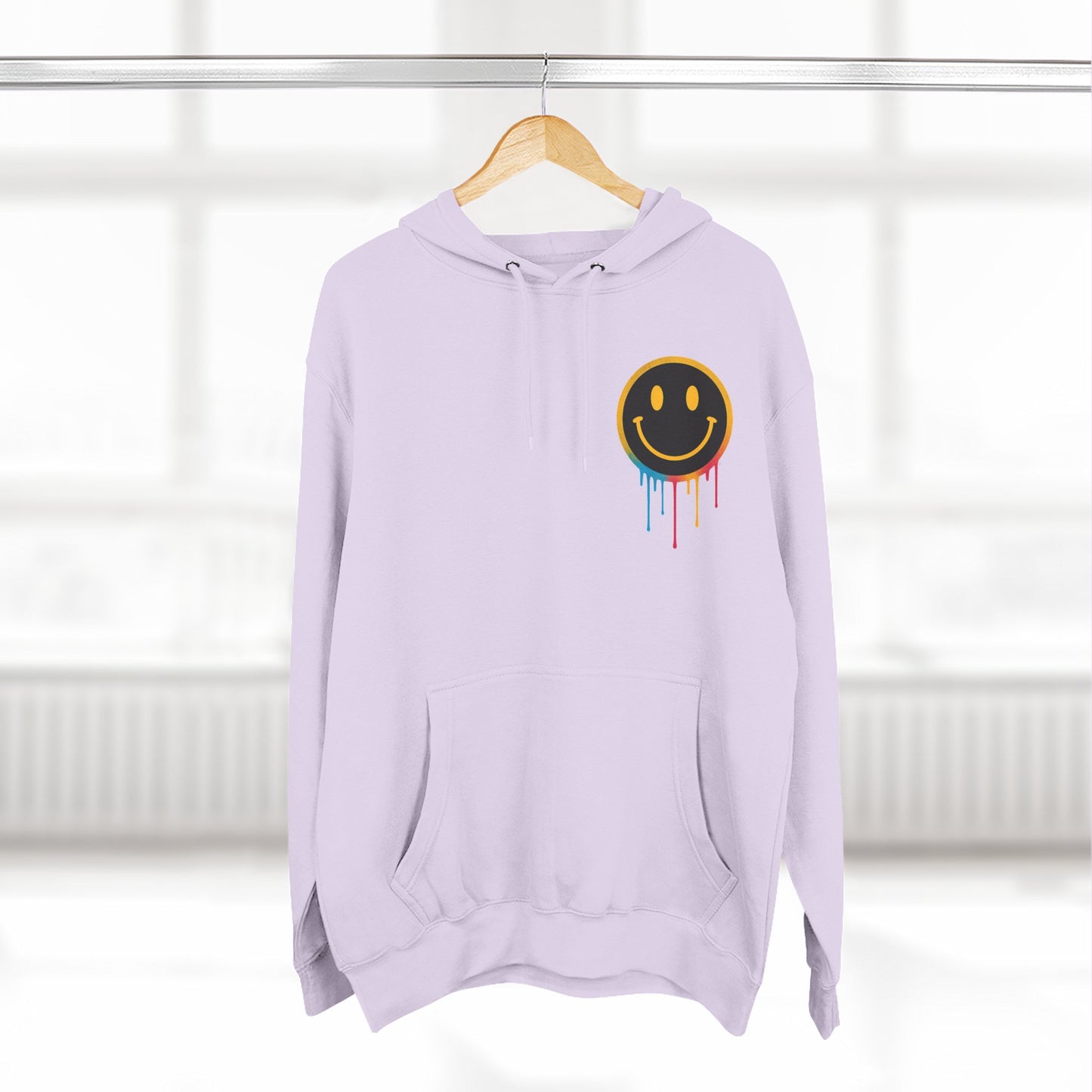 NEVERMIND GRID Smiley Face Three-Panel Fleece Hoodie, Comfortable Sweatshirt for Casual Wear, Gift for Friends, Happy Vibes, Art-Inspired Fashion, [...]